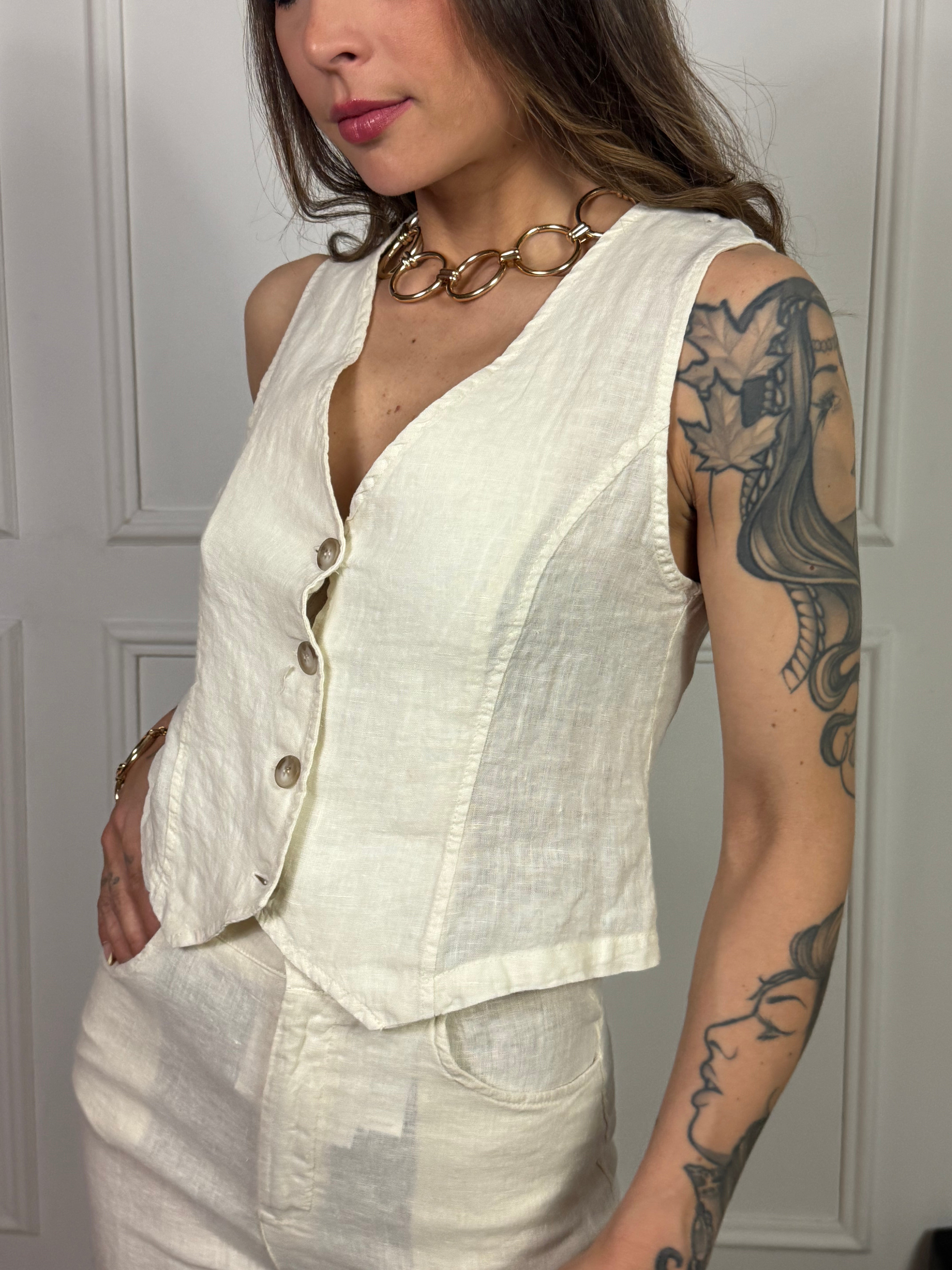 GILET in LINO Have One - ART. LVE - Q021