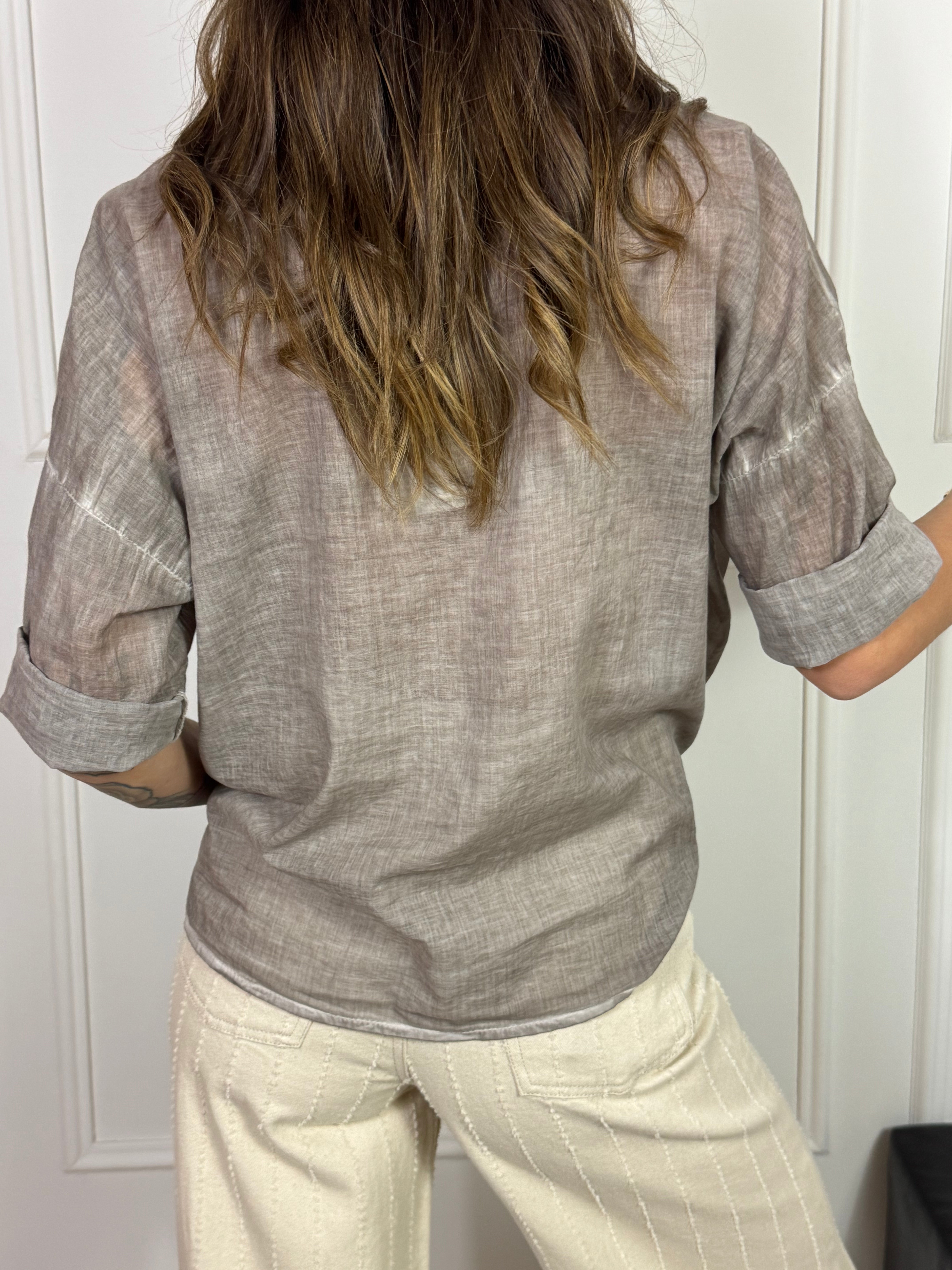 CAMICIA VOILE MANICA TRE QUARTI Have One EFFETTO VINTAGE