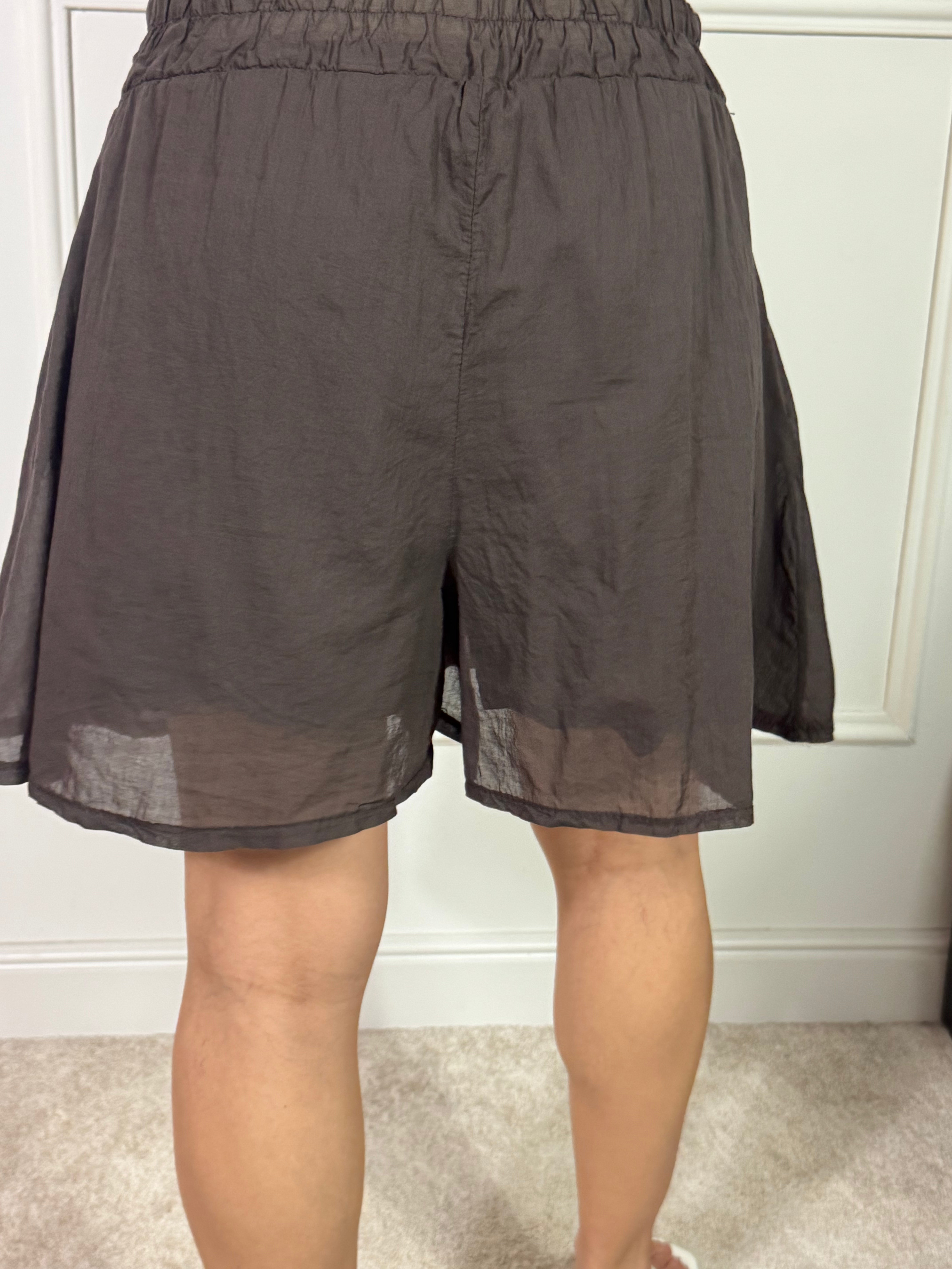 SHORTS Kikisix in mussola di cotone TINTA UNITA