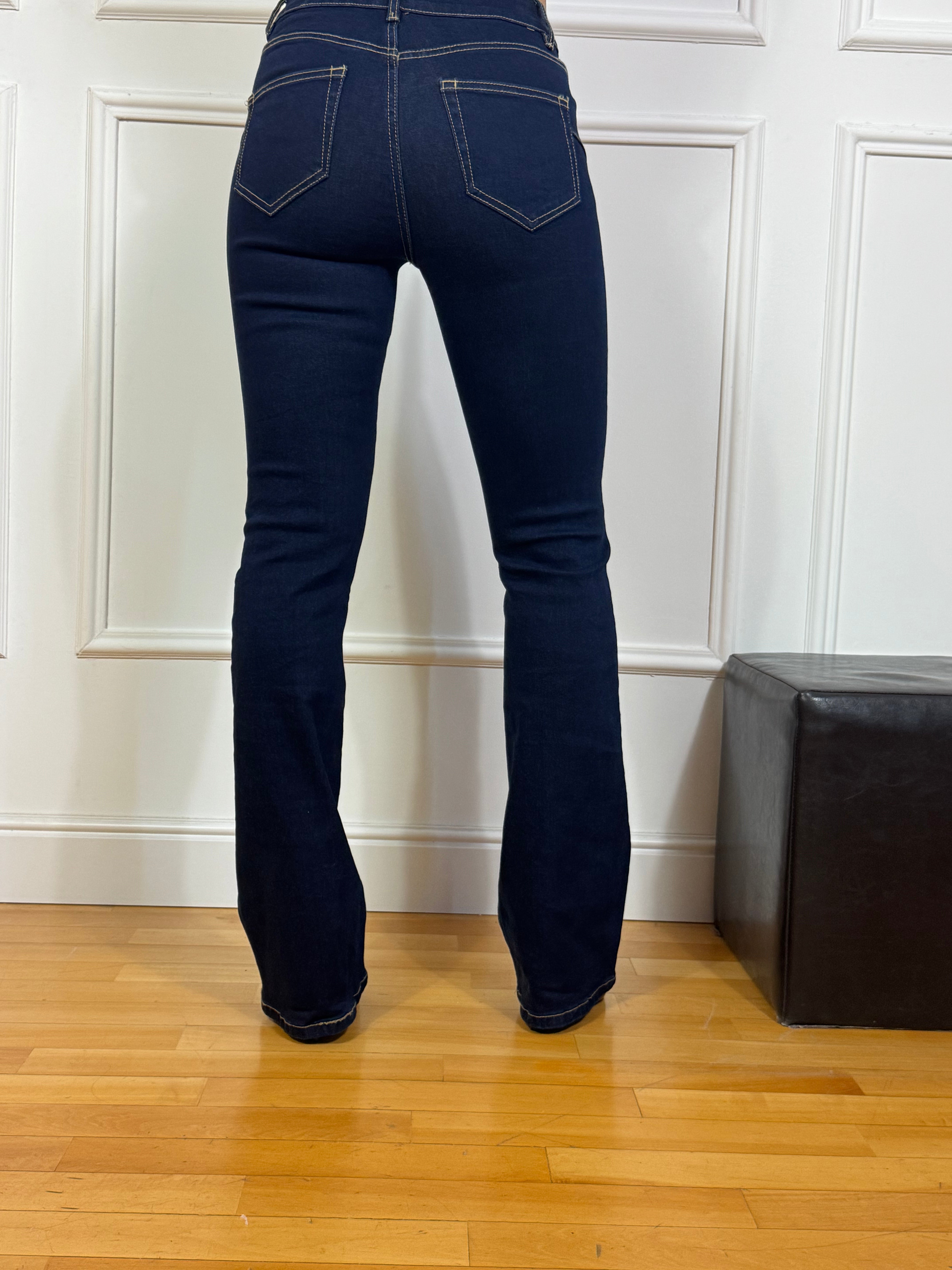 Jeans elasticizzato a ZAMPETTA Victoria ILMH lavaggio DENIM SCURO