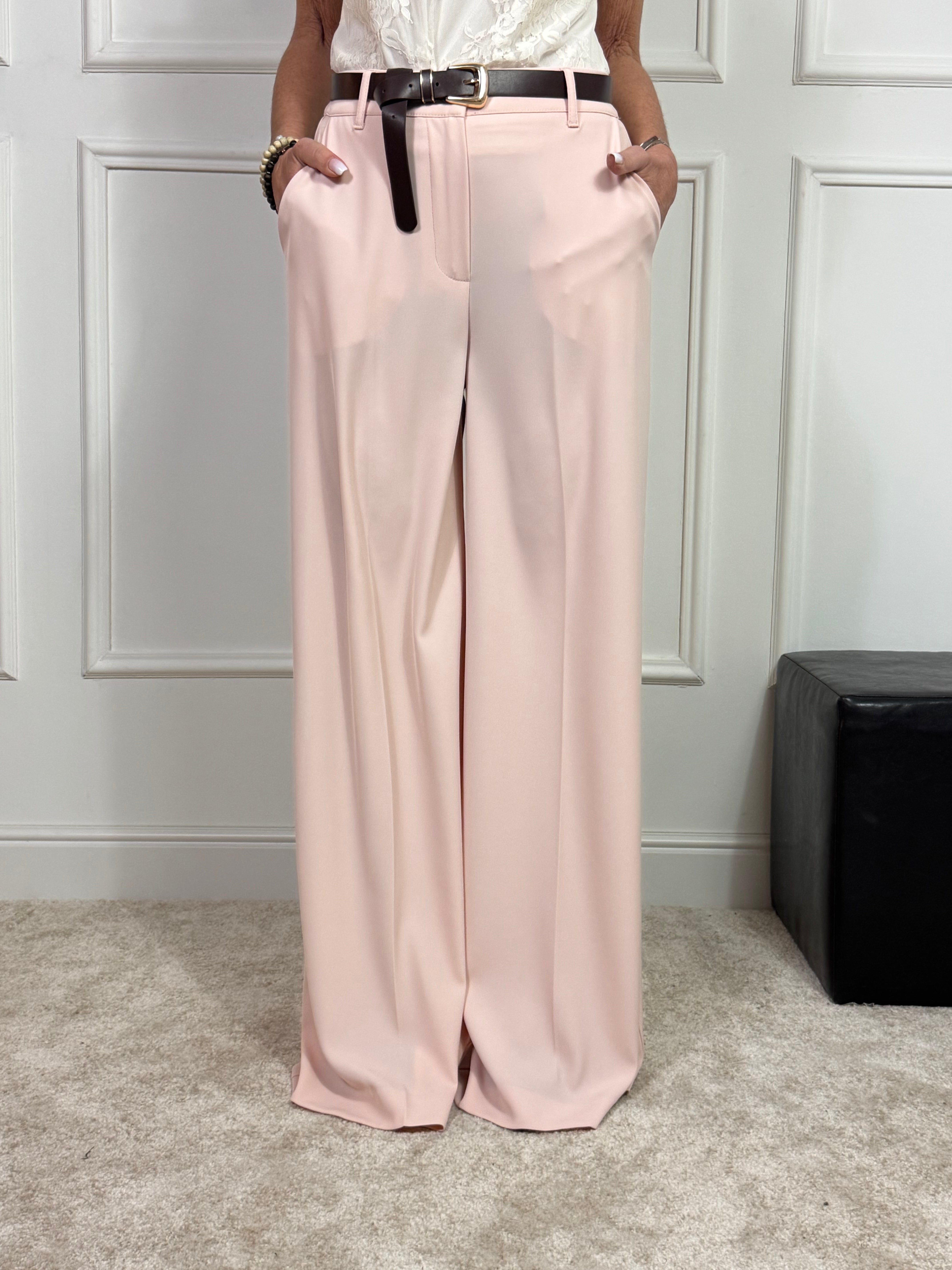 Pantalone ampio a palazzo Susy Mix con cintura