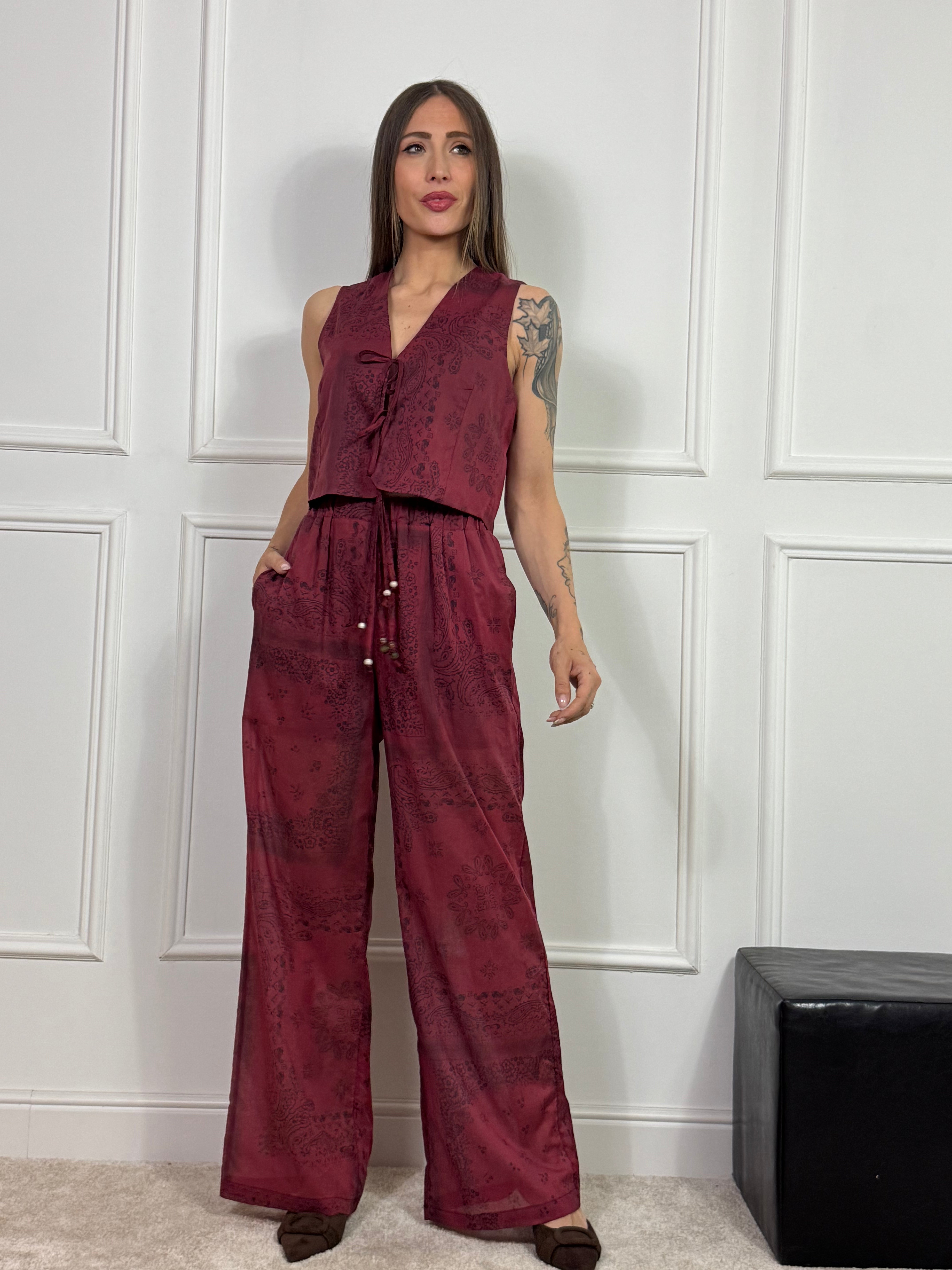 Pantalone Susy Mix IBIZA - ROSSO INDIA