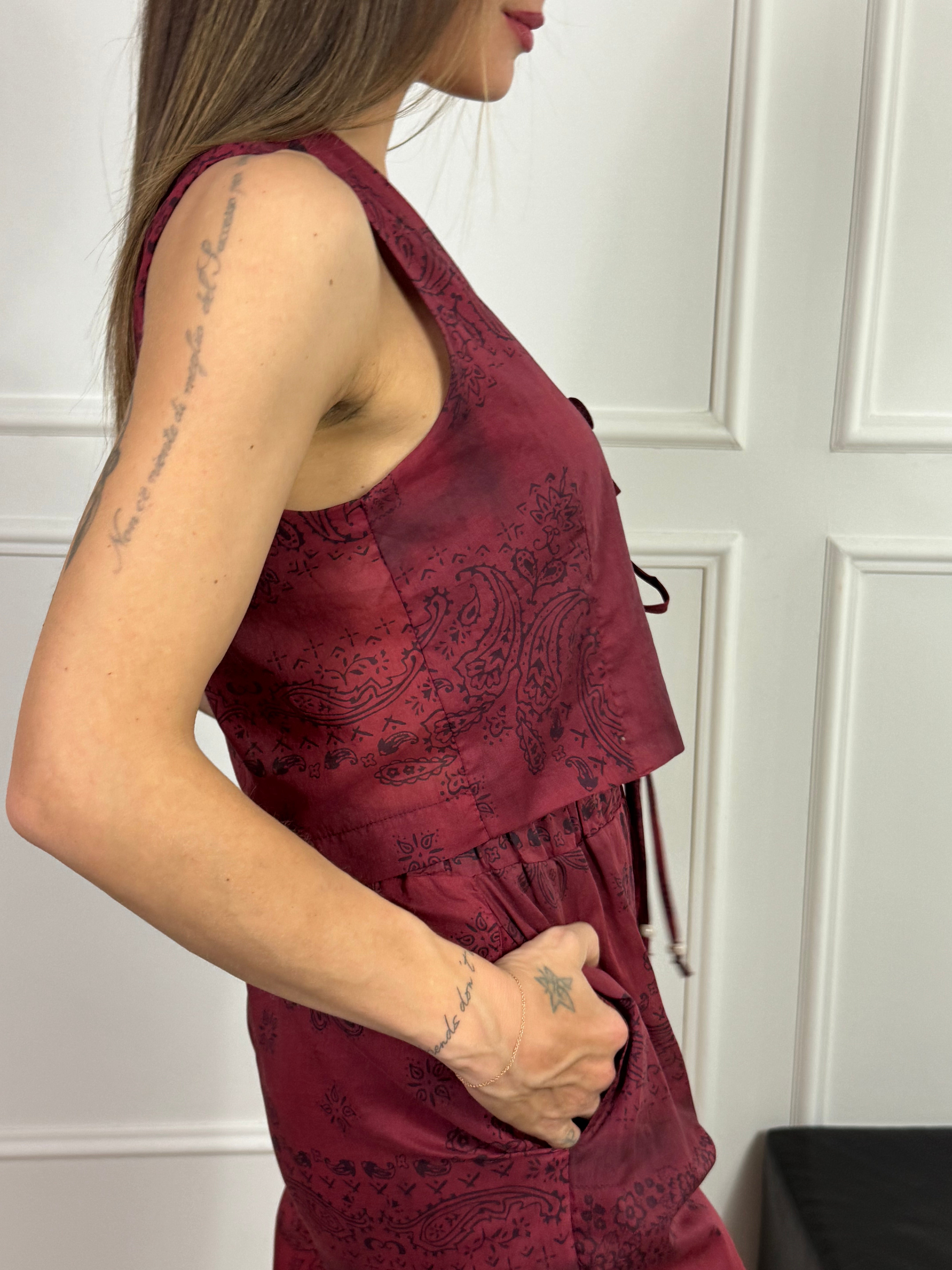 GILET Susy Mix IBIZA - ROSSO INDIA