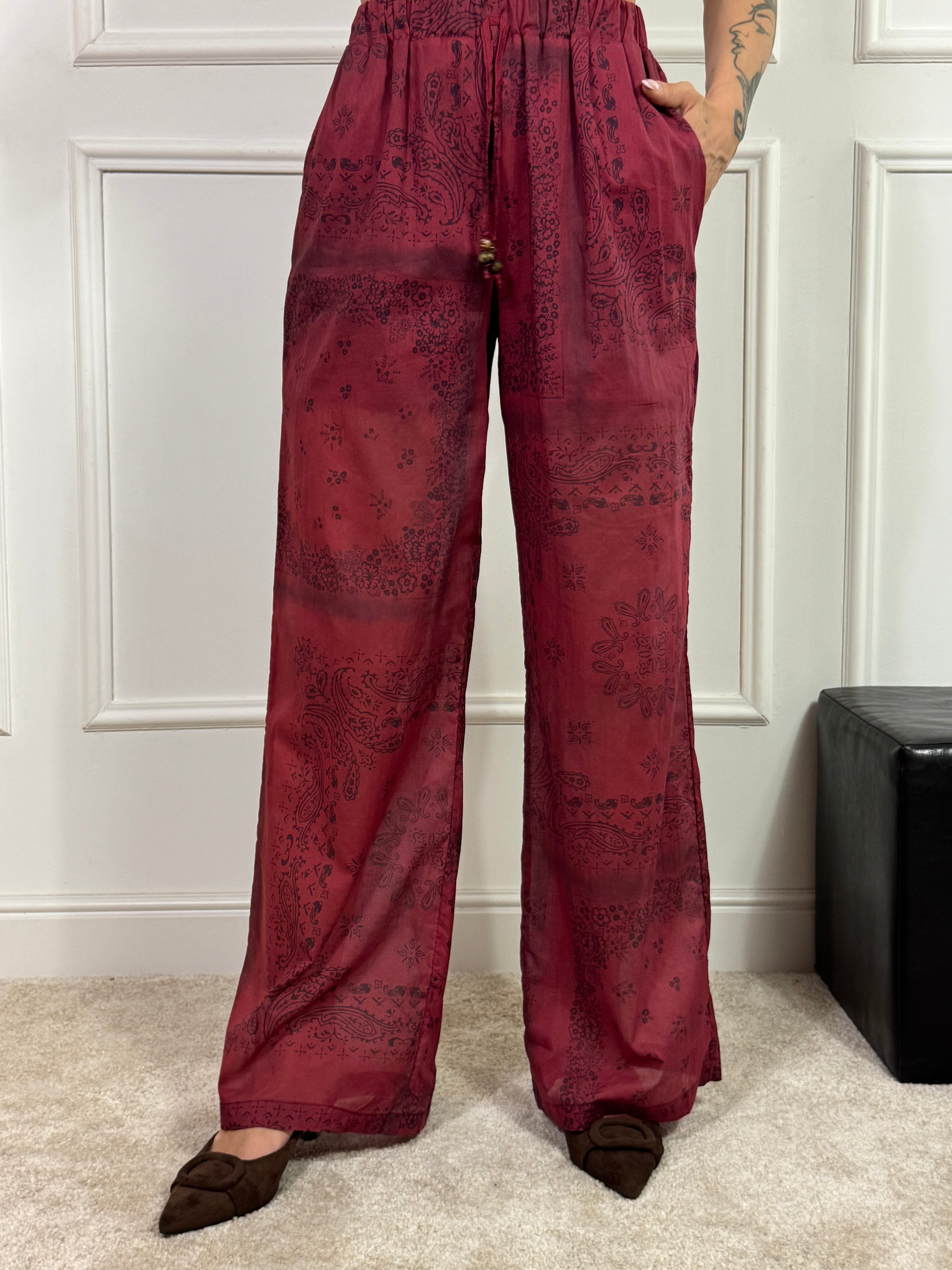 Pantalone Susy Mix IBIZA - ROSSO INDIA