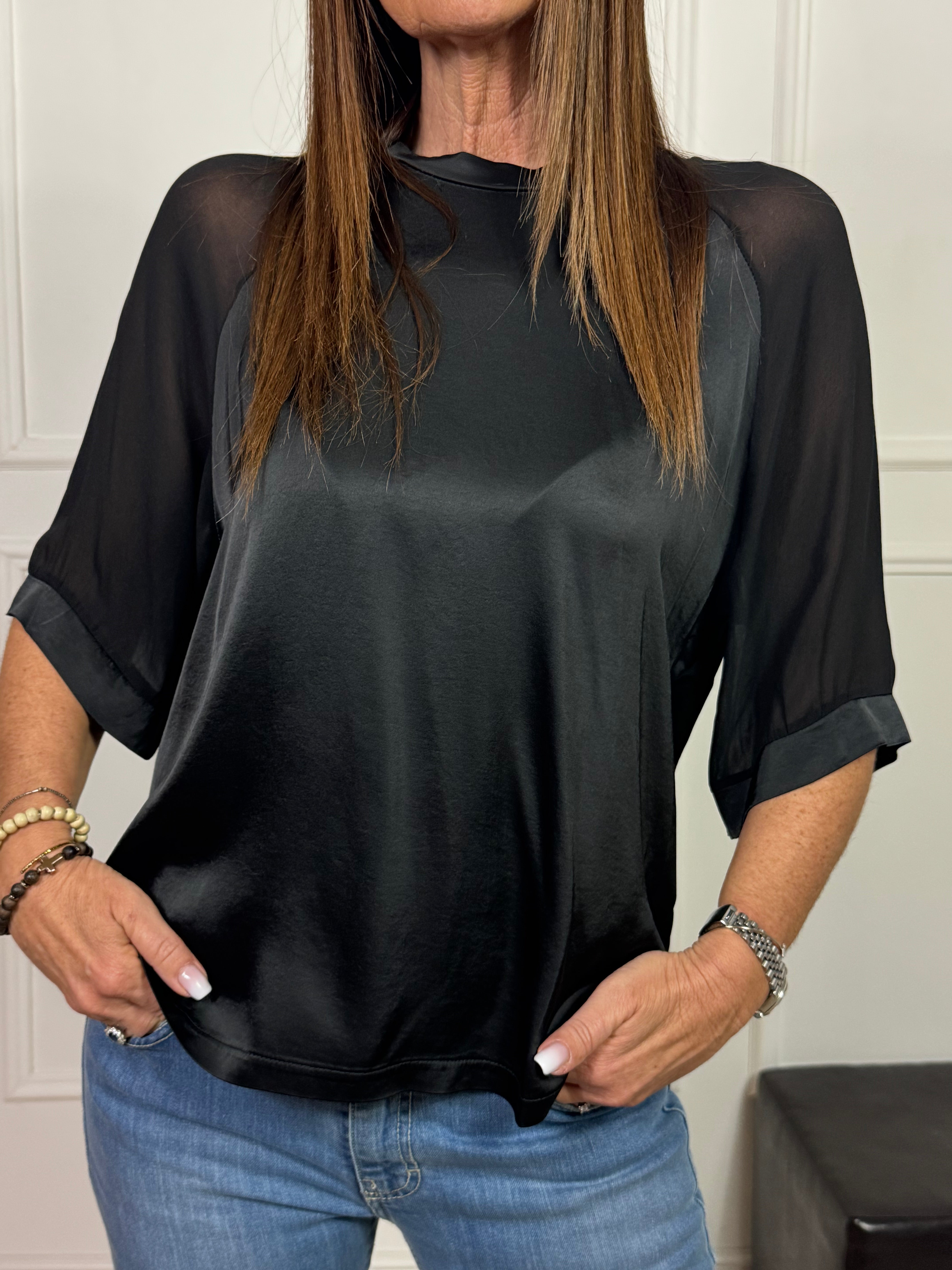 Blusa manica corta Susy Mix in viscosa