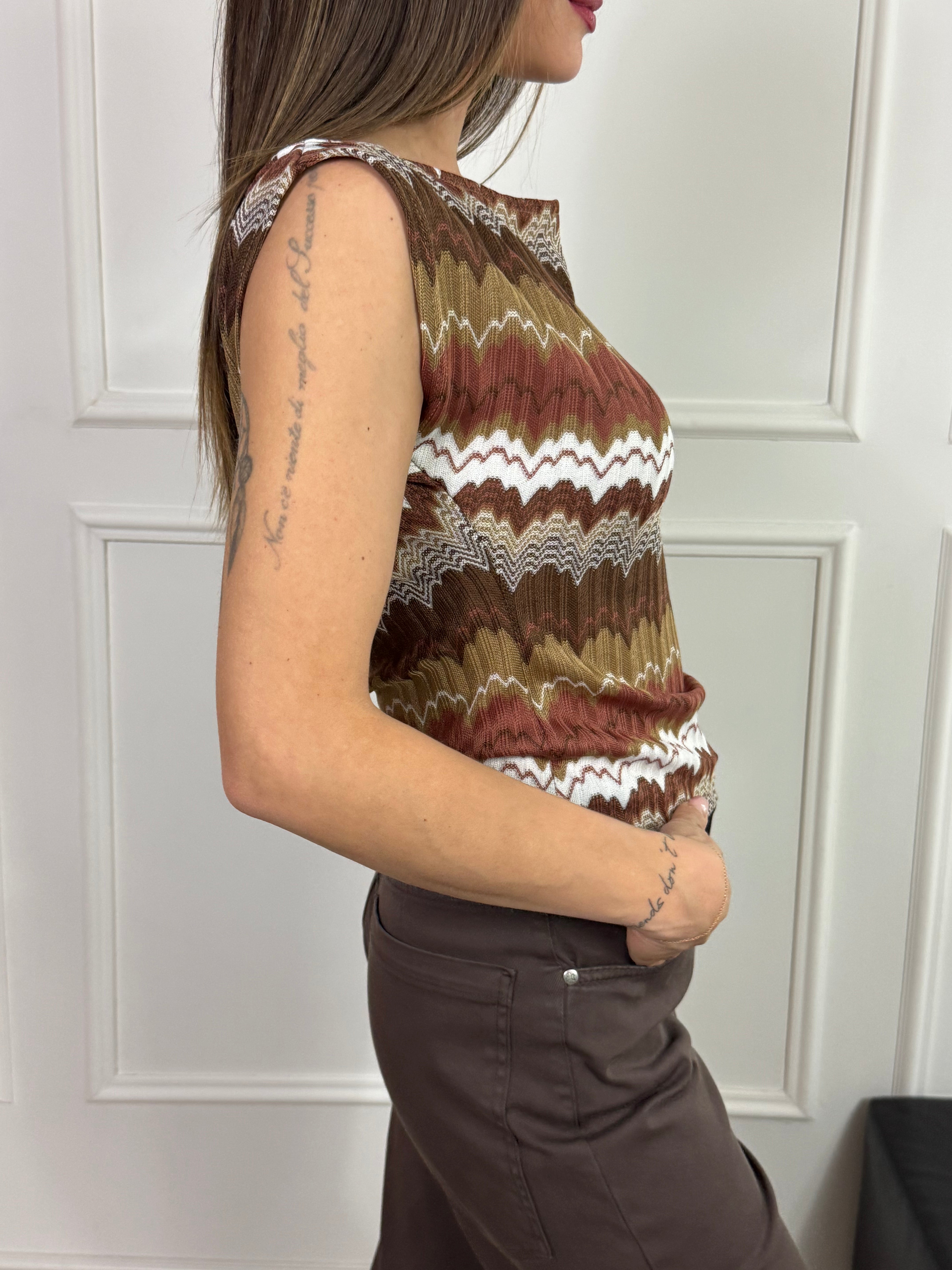 Top scollo BARCHETTA Susy Mix FANTASIA GEOMETRICA