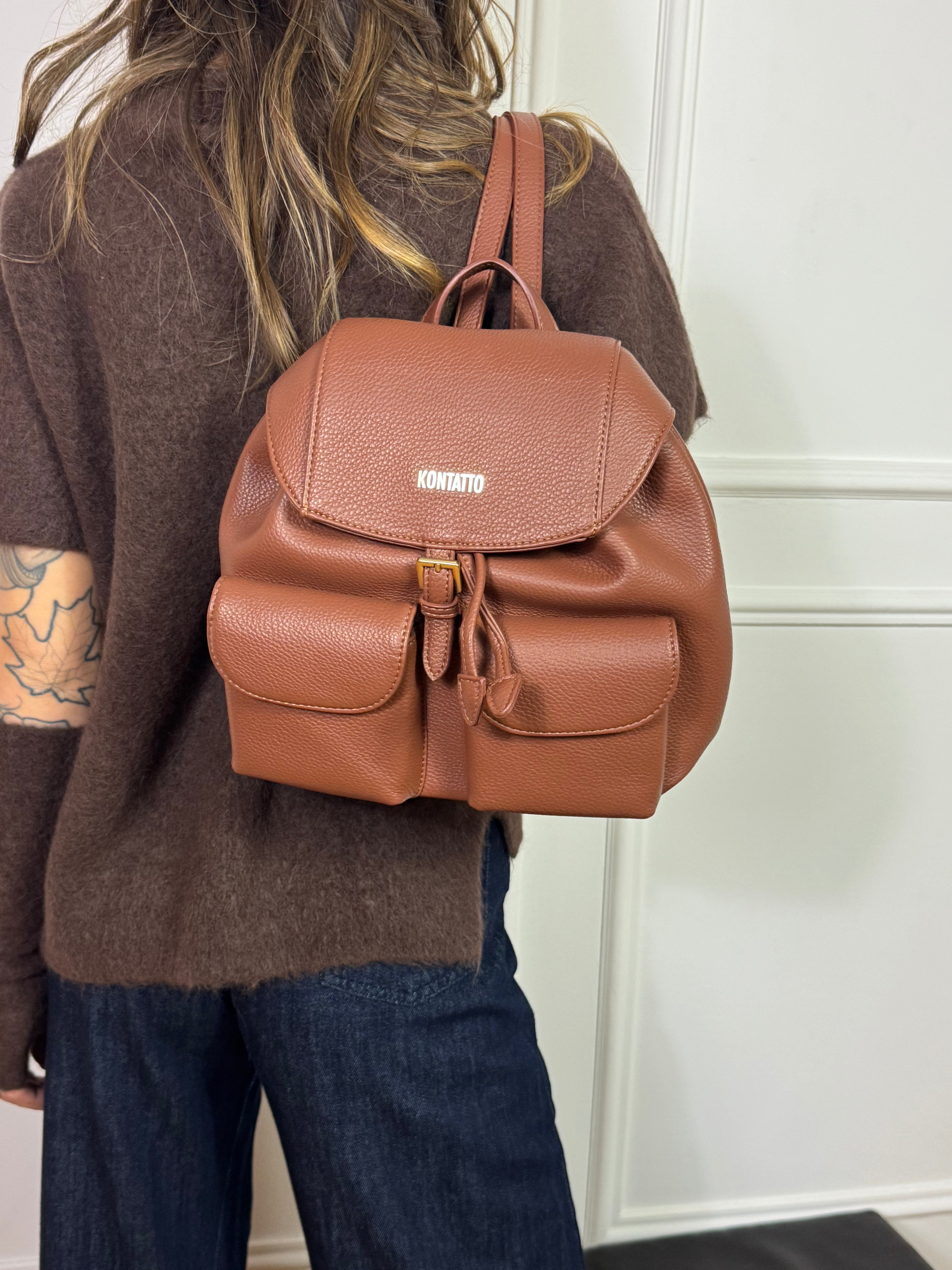 Zaino in ecopelle Kontatto CARGO