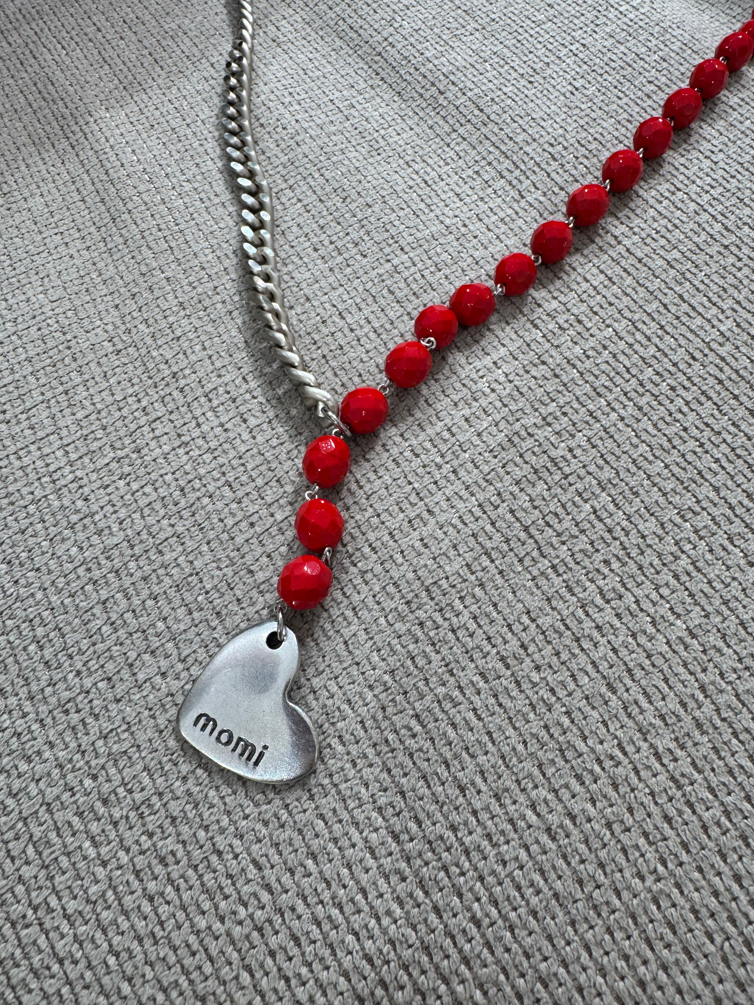 Collana Momi FRANCESCA LUNGA - catena ARGENTO - ciondolo CUORE