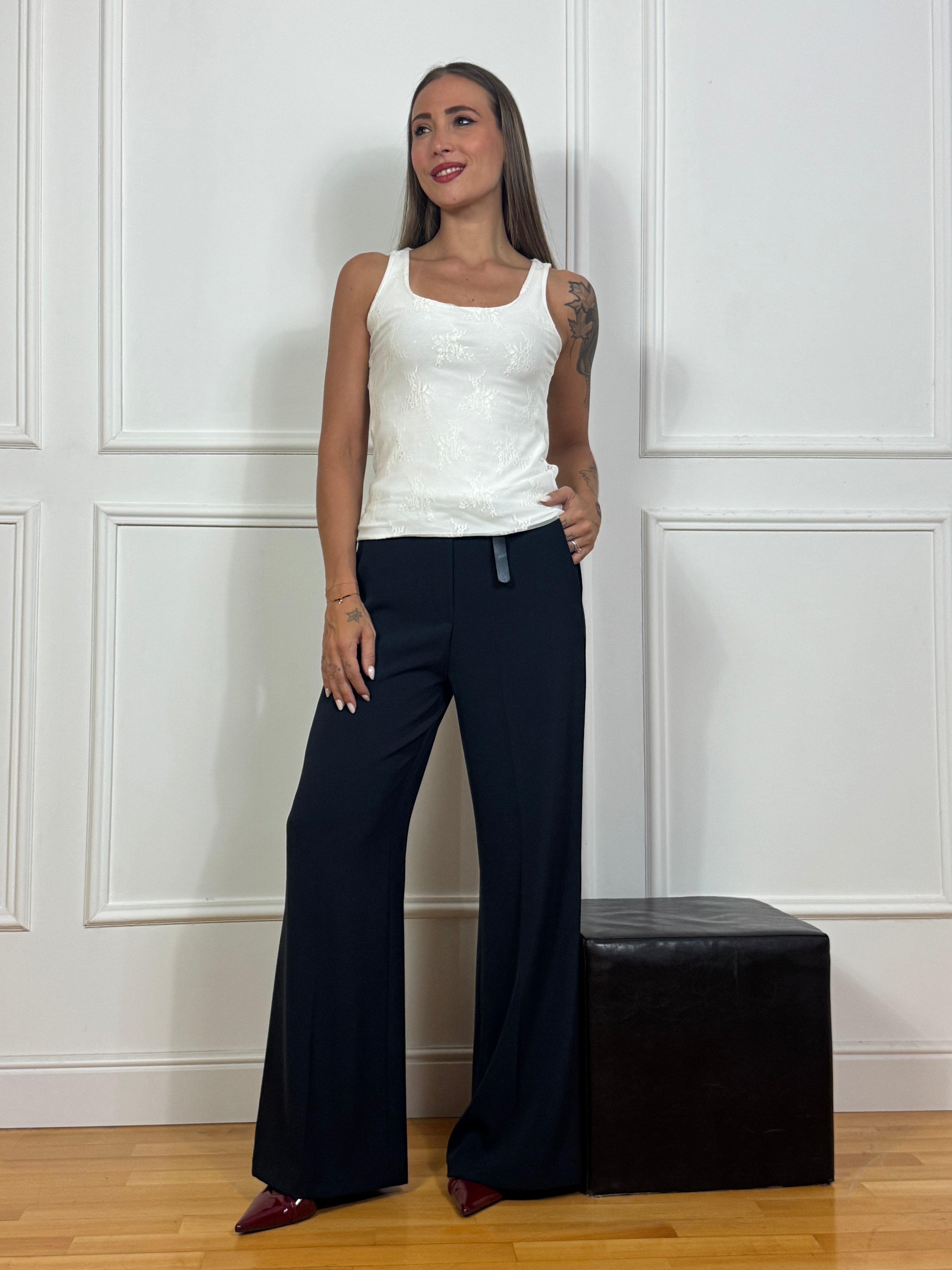 Pantalone fluido Susy Mix con cinturina