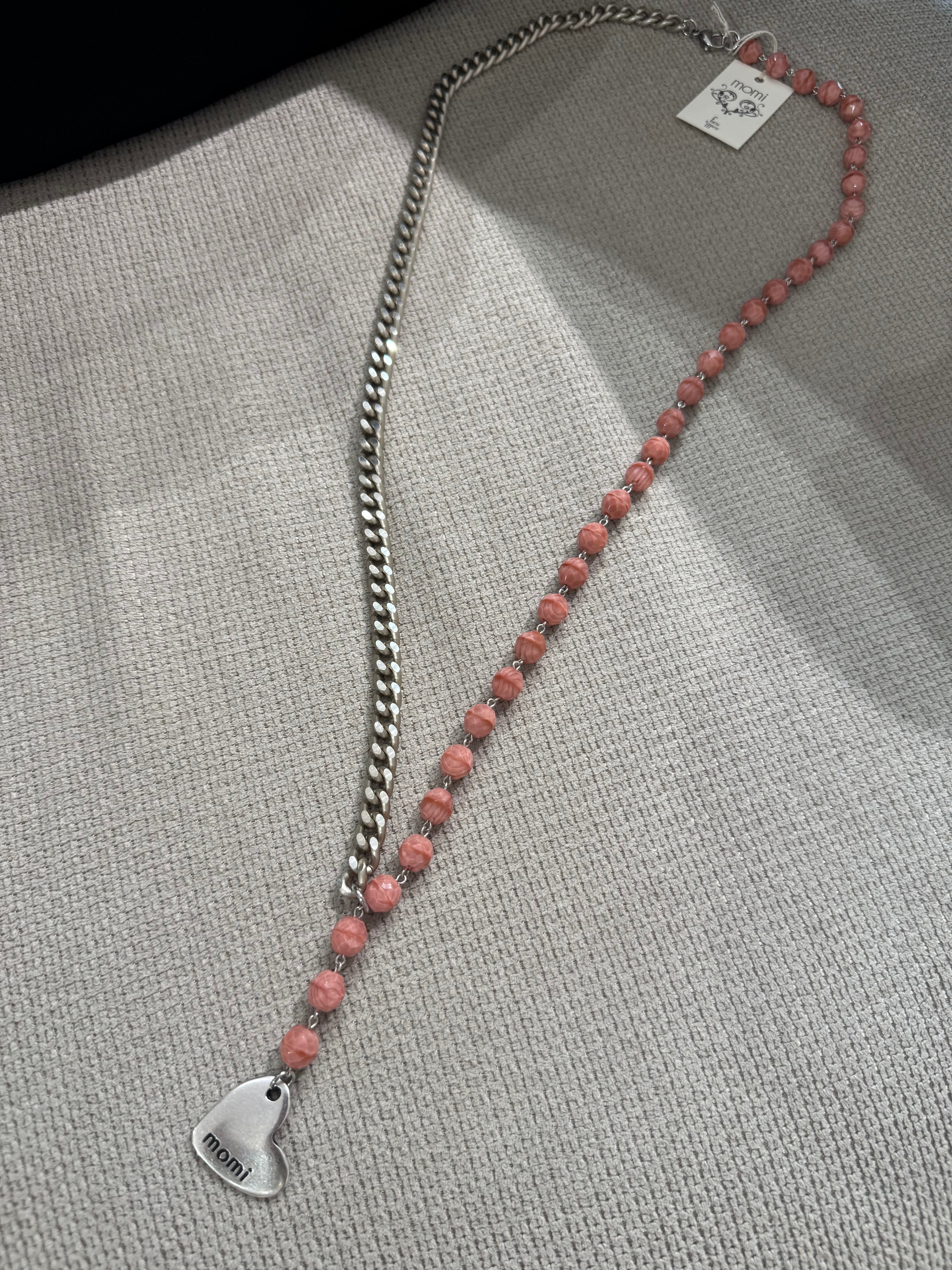 Collana Momi FRANCESCA LUNGA - catena ARGENTO - ciondolo CUORE