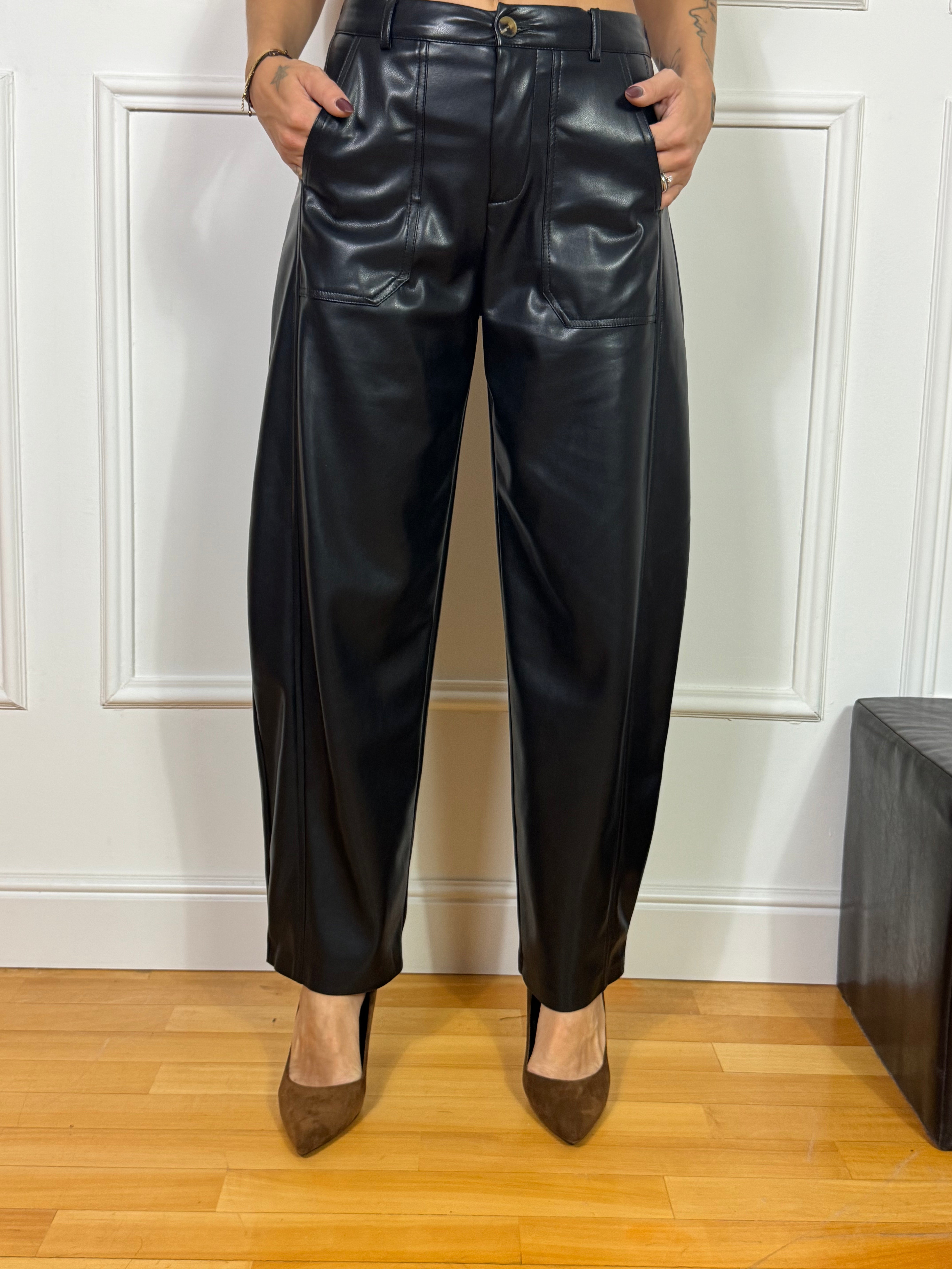 Pantalone in ECOPELLE Susy Mix a OVETTO