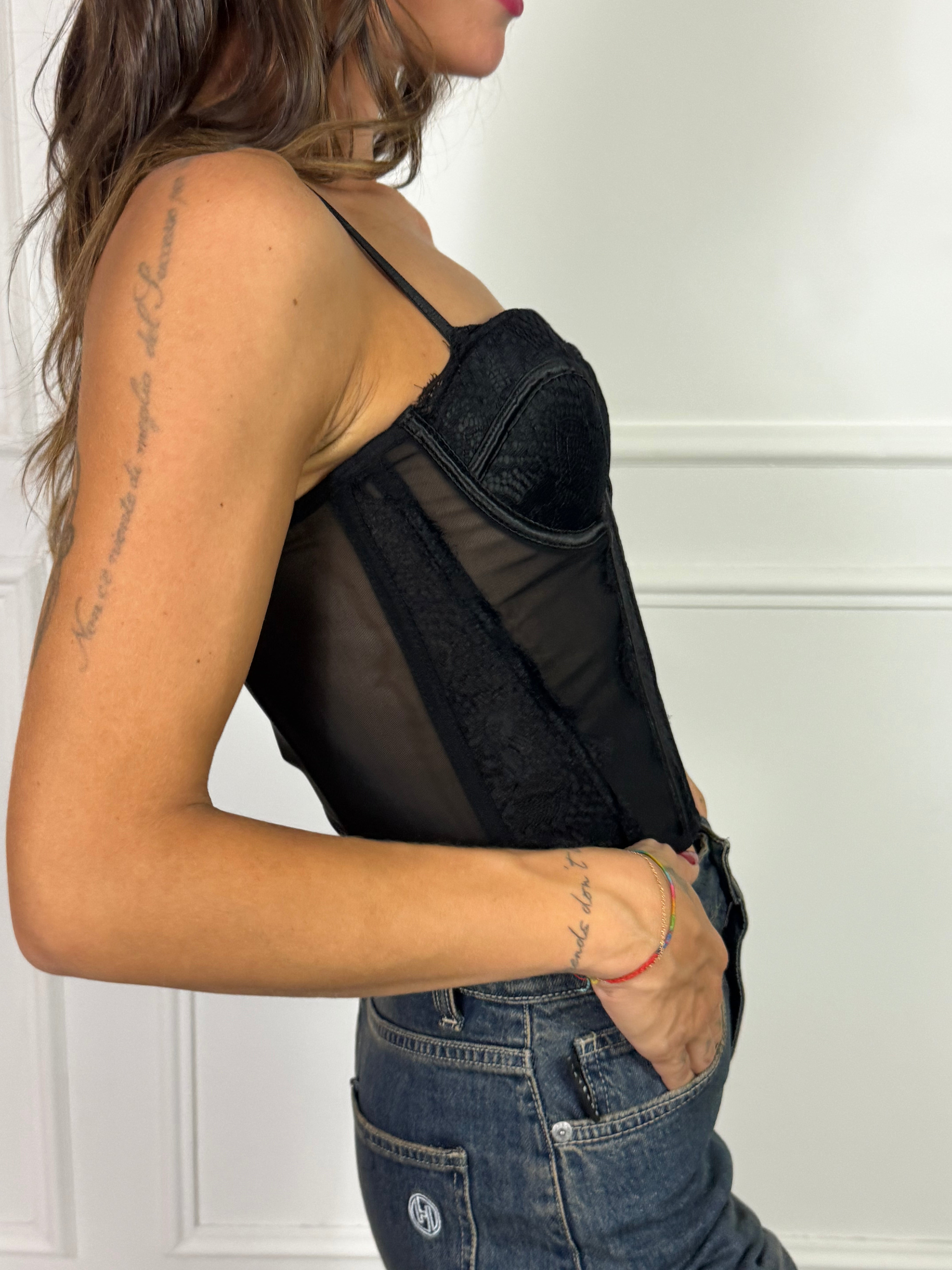 Top bustino in pizzo Susy Mix