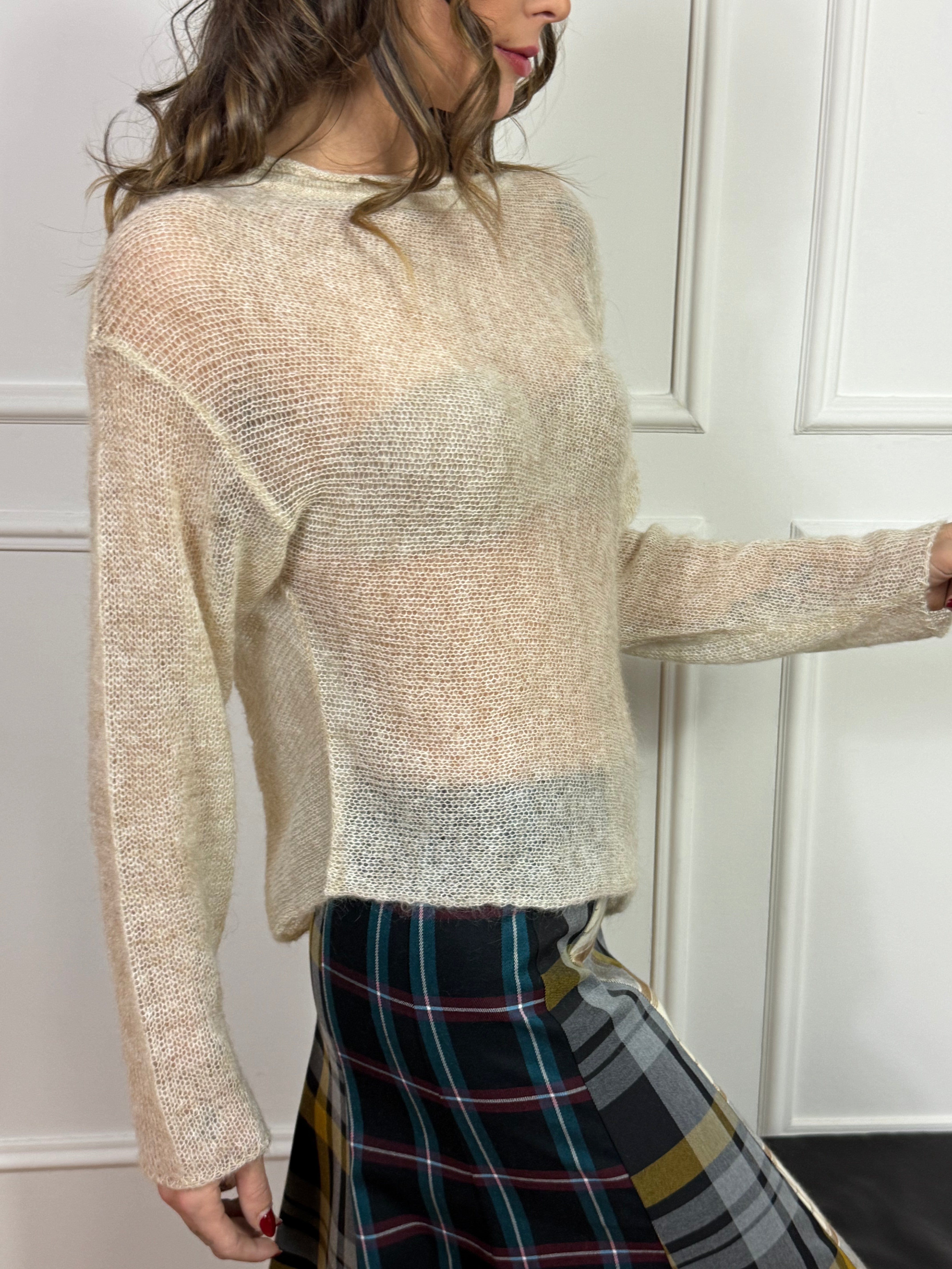 Maglia misto mohair Kontatto BARCA ASIMMETRICA