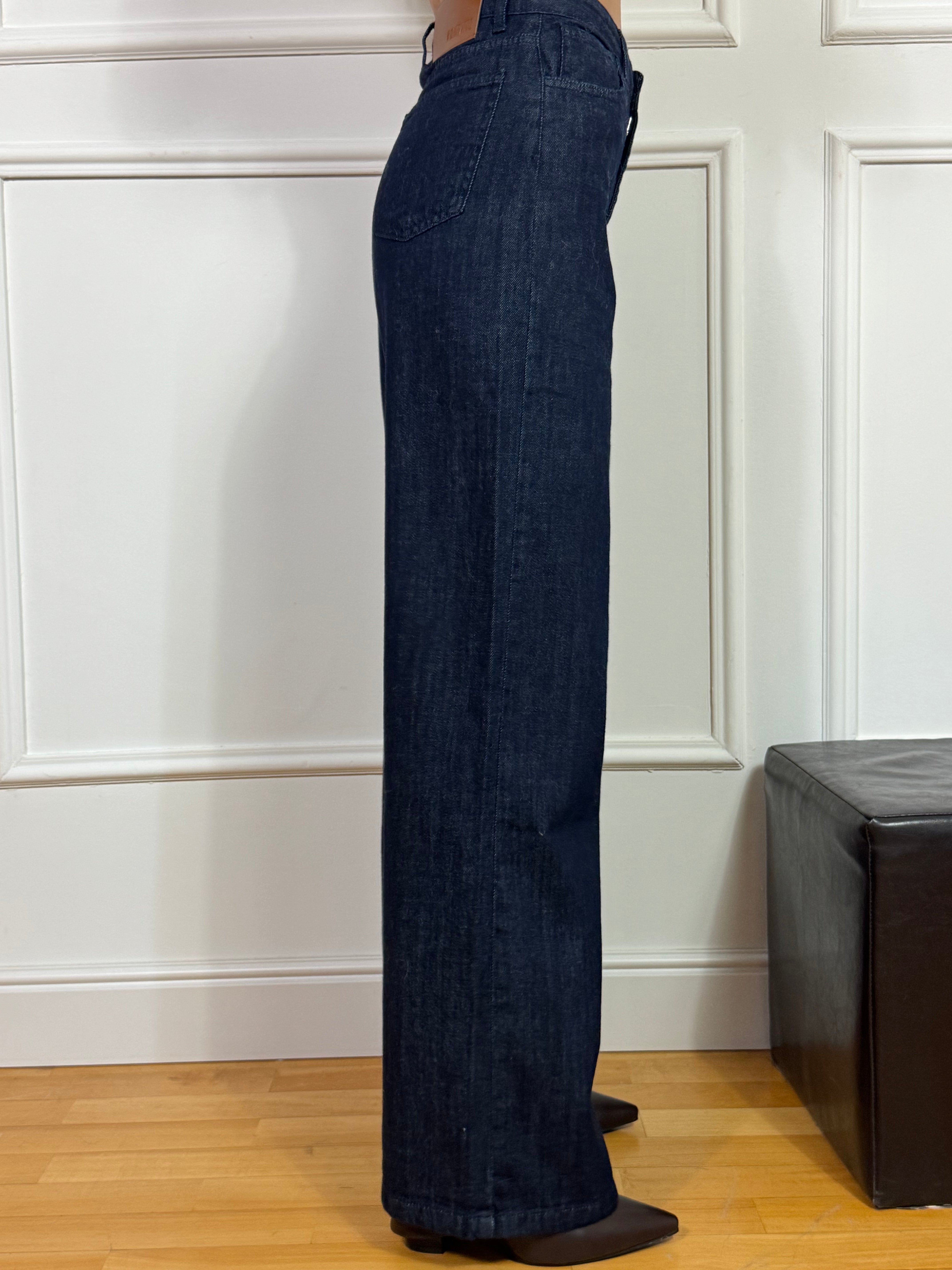 Jeans Kontatto PALAZZO DENIM SCURO modello ADELE