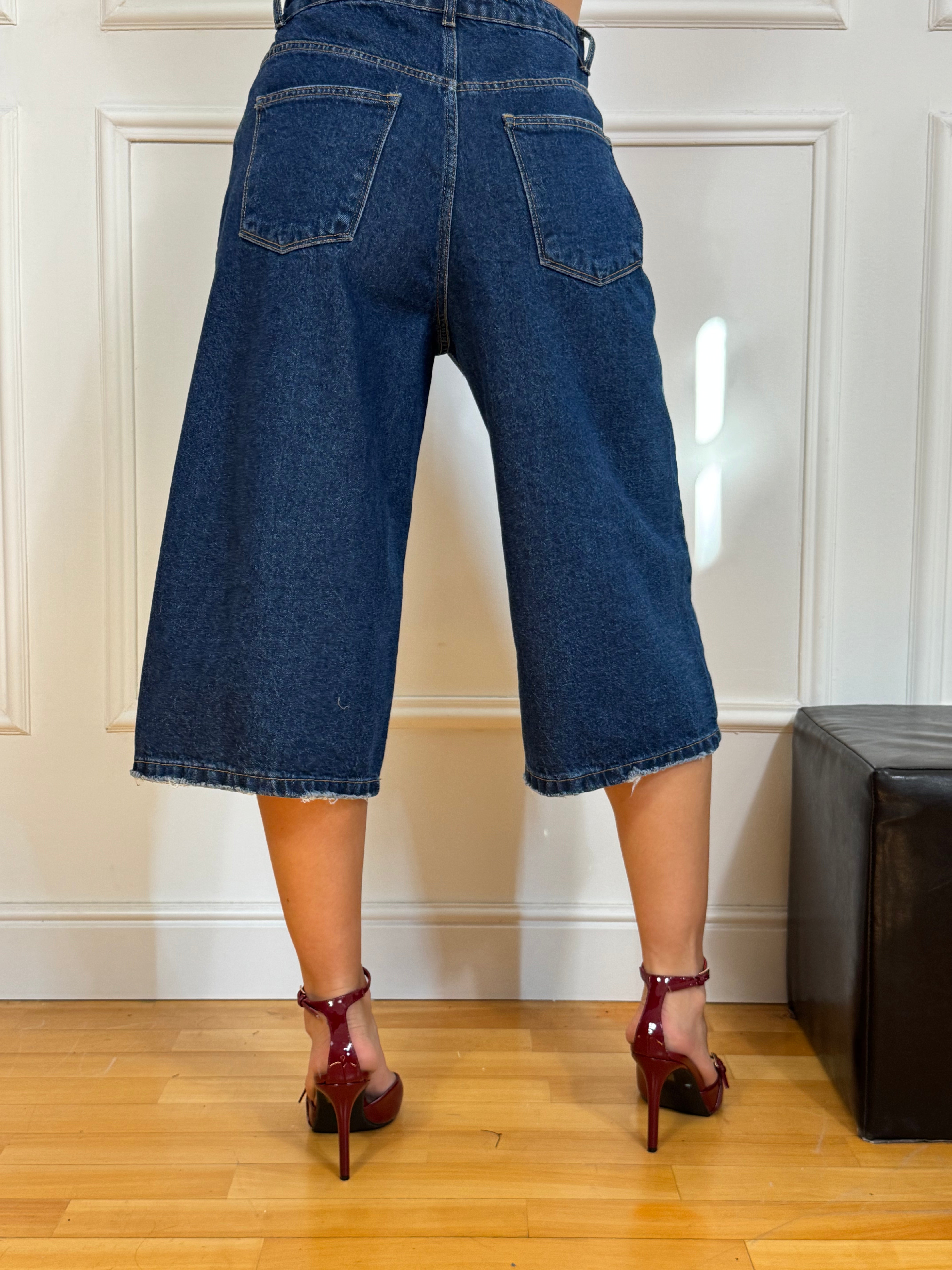 BERMUDA in jeans Victoria ILMH lavaggio DENIM SCURO