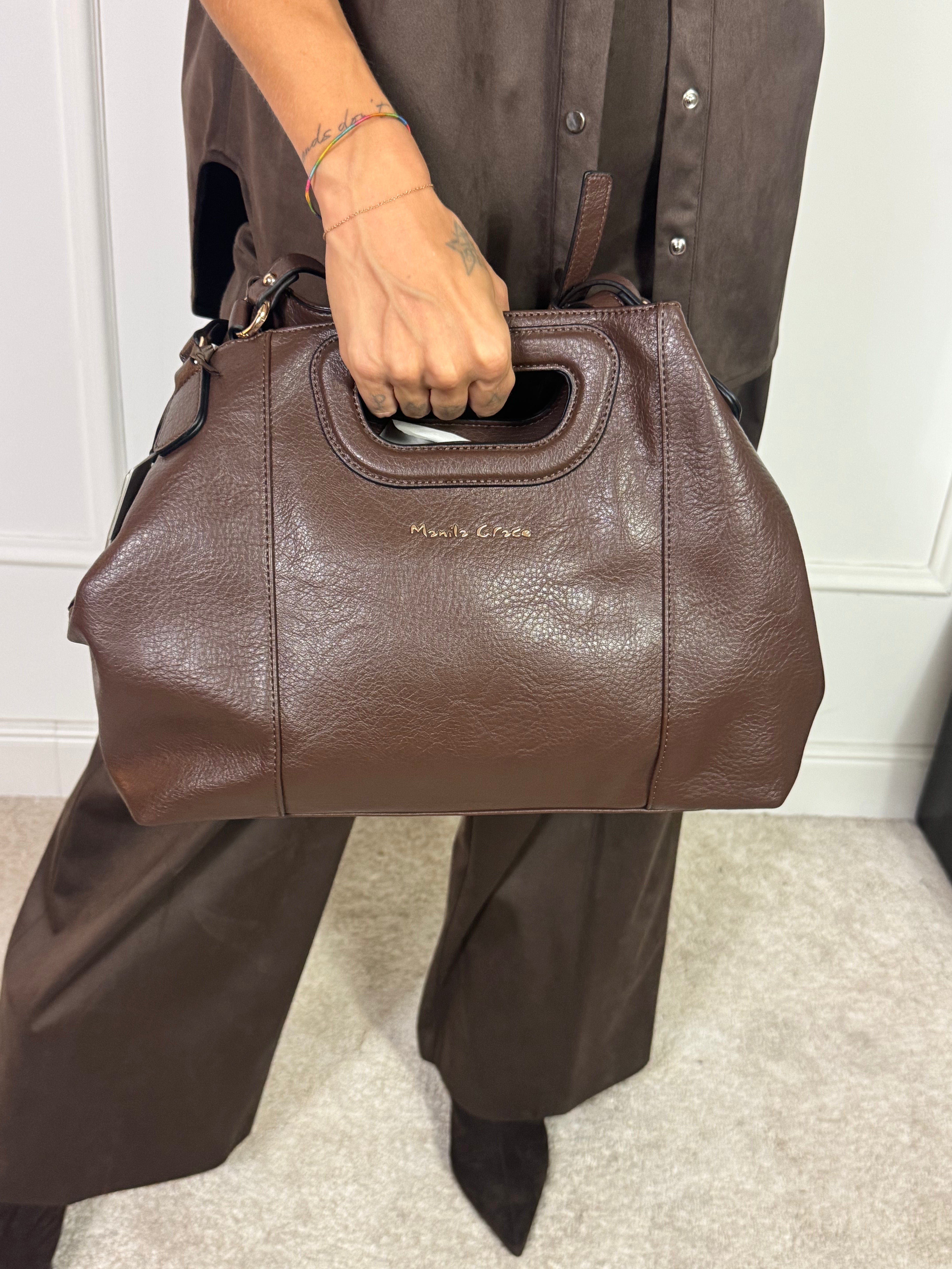 Borsa Manila Grace HAND BAG - MANICO RIGIDO TRE SCOMPARTI