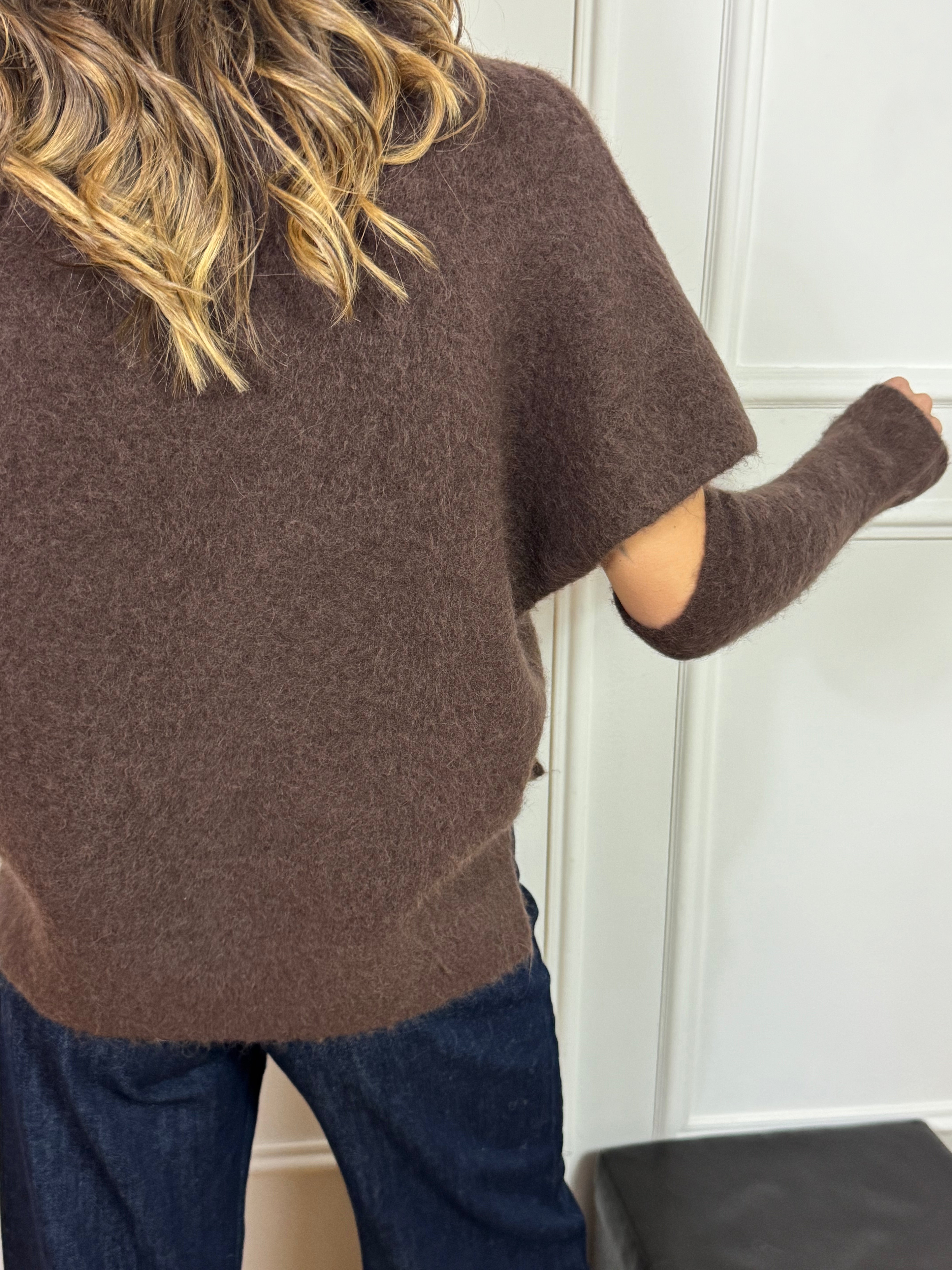 Gilet over / maglia manica accennata misto lana Kontatto