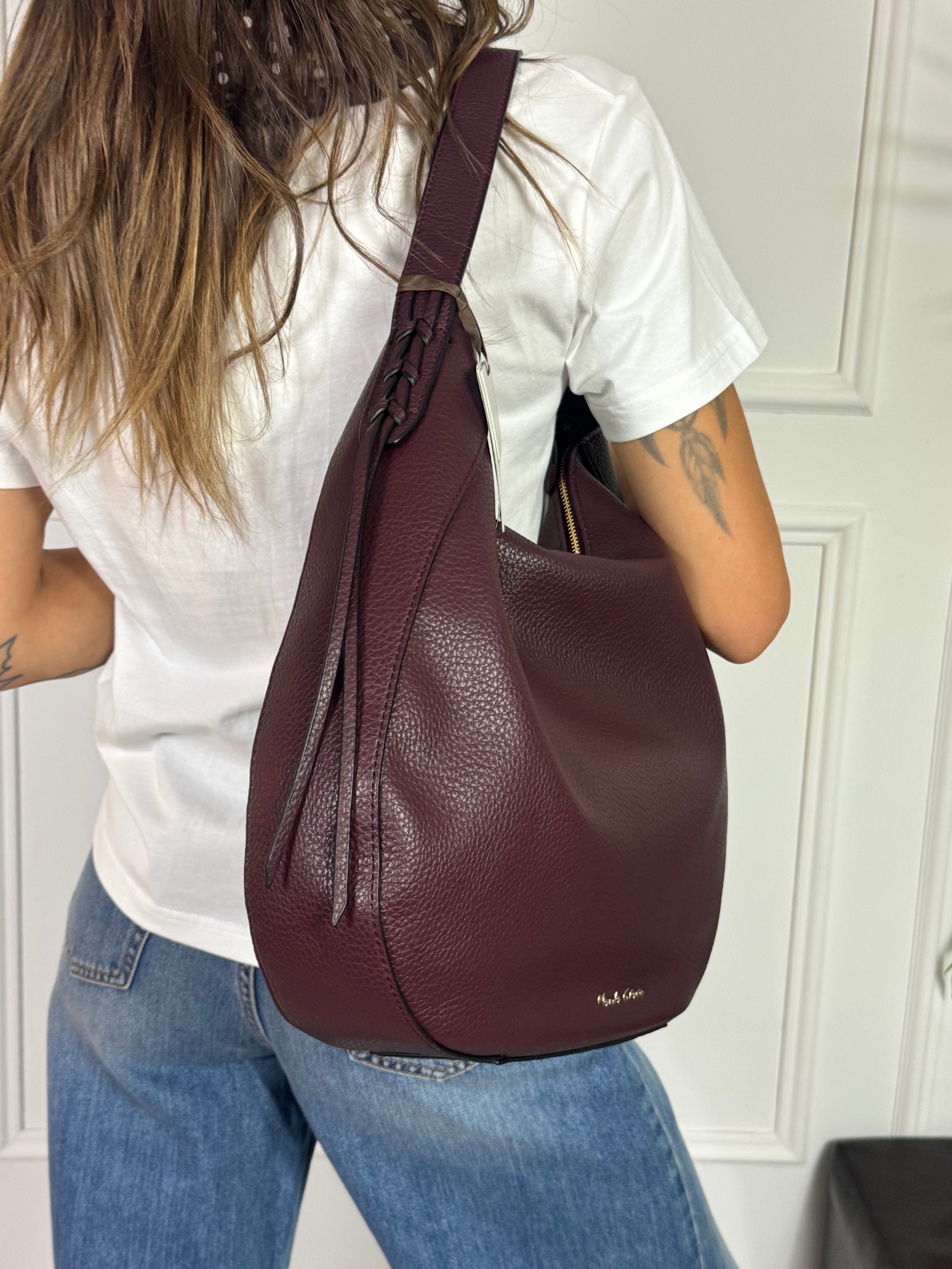 Borsa Manila Grace SHOULDER BAG GRANDE- INTRECCIO LATERALE