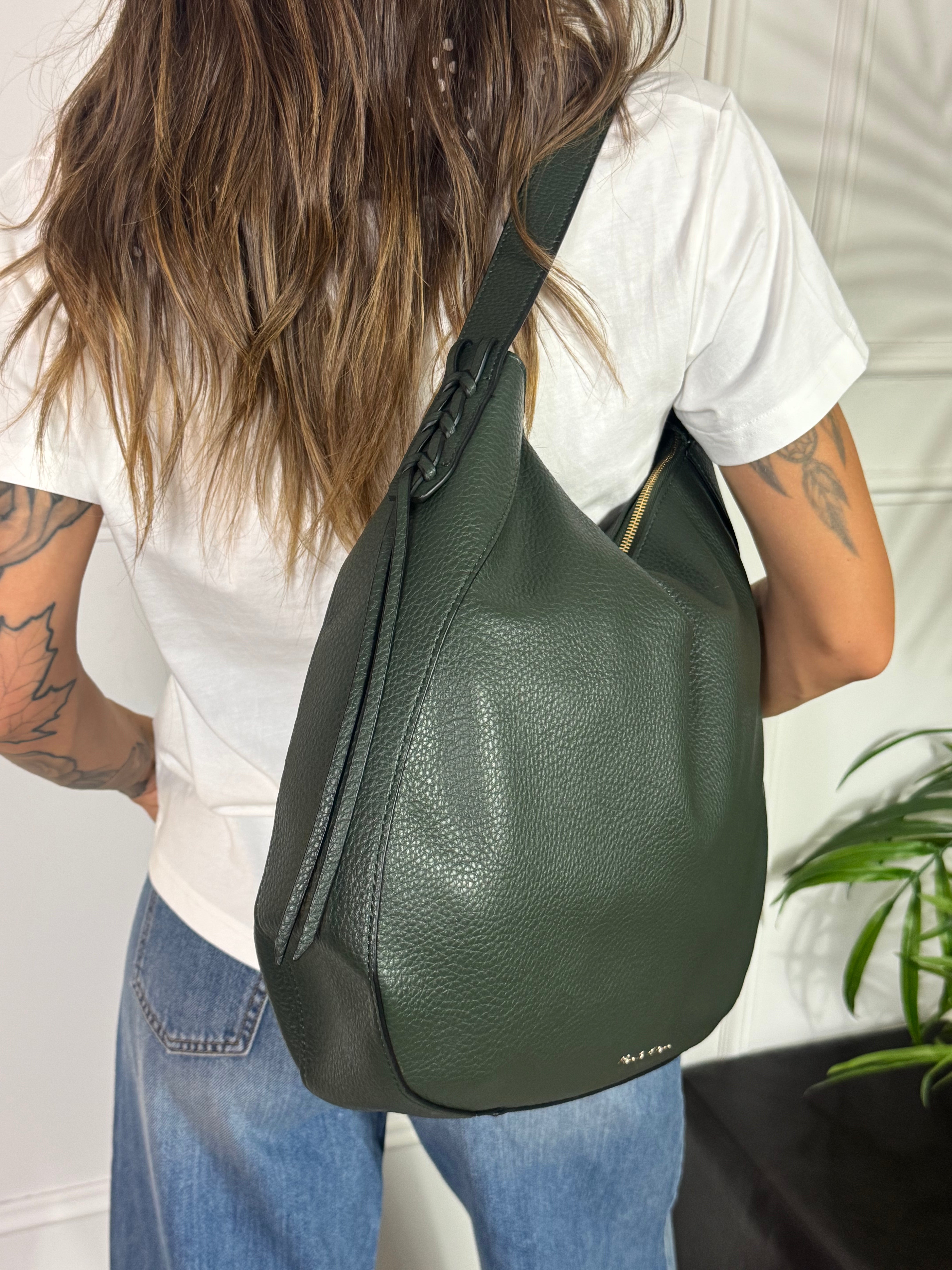 Borsa Manila Grace SHOULDER BAG GRANDE- INTRECCIO LATERALE
