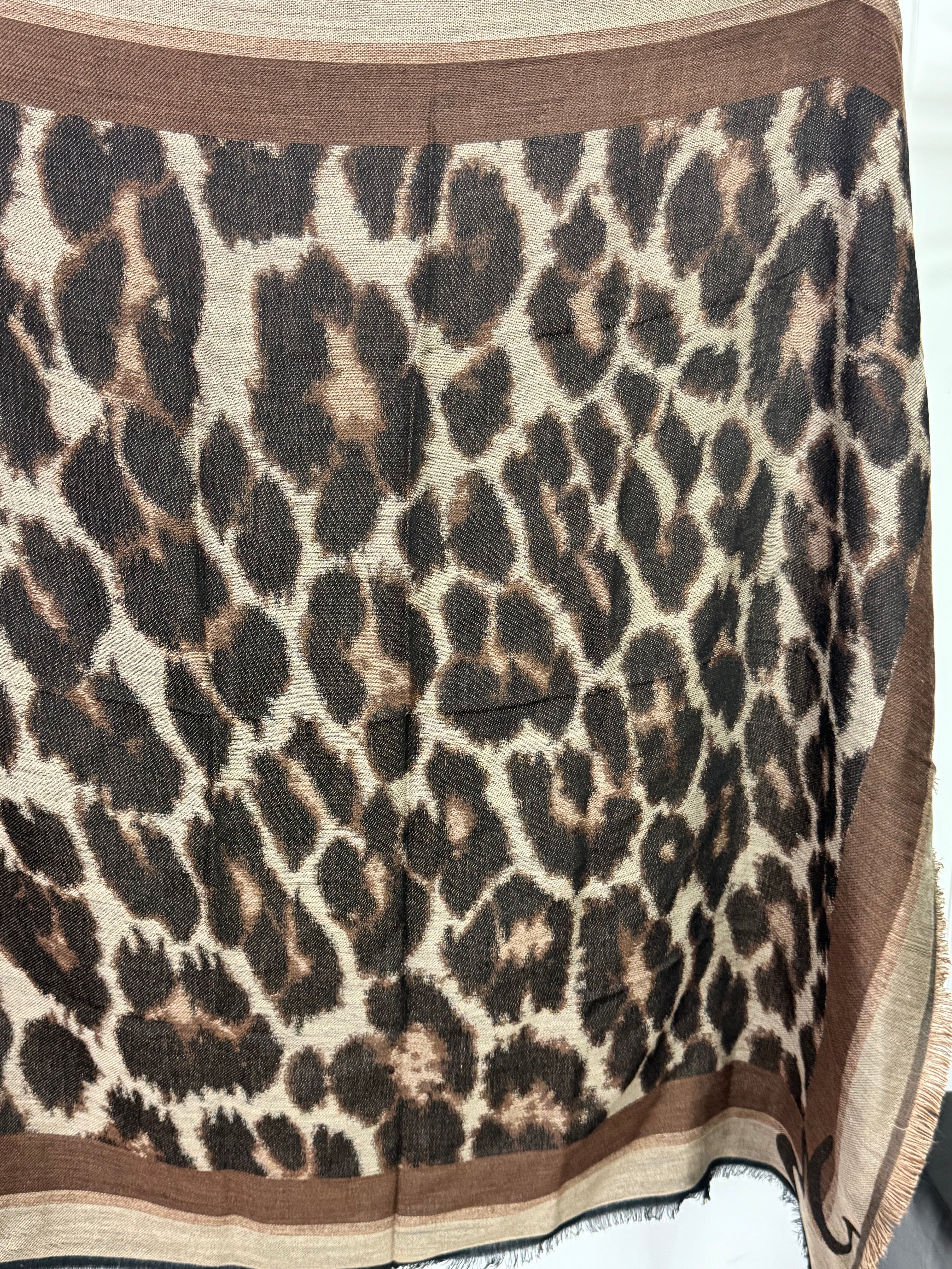 SCIARPA Manila Grace modello FOULARD CARRE' FANTASIA LEOPARDATA
