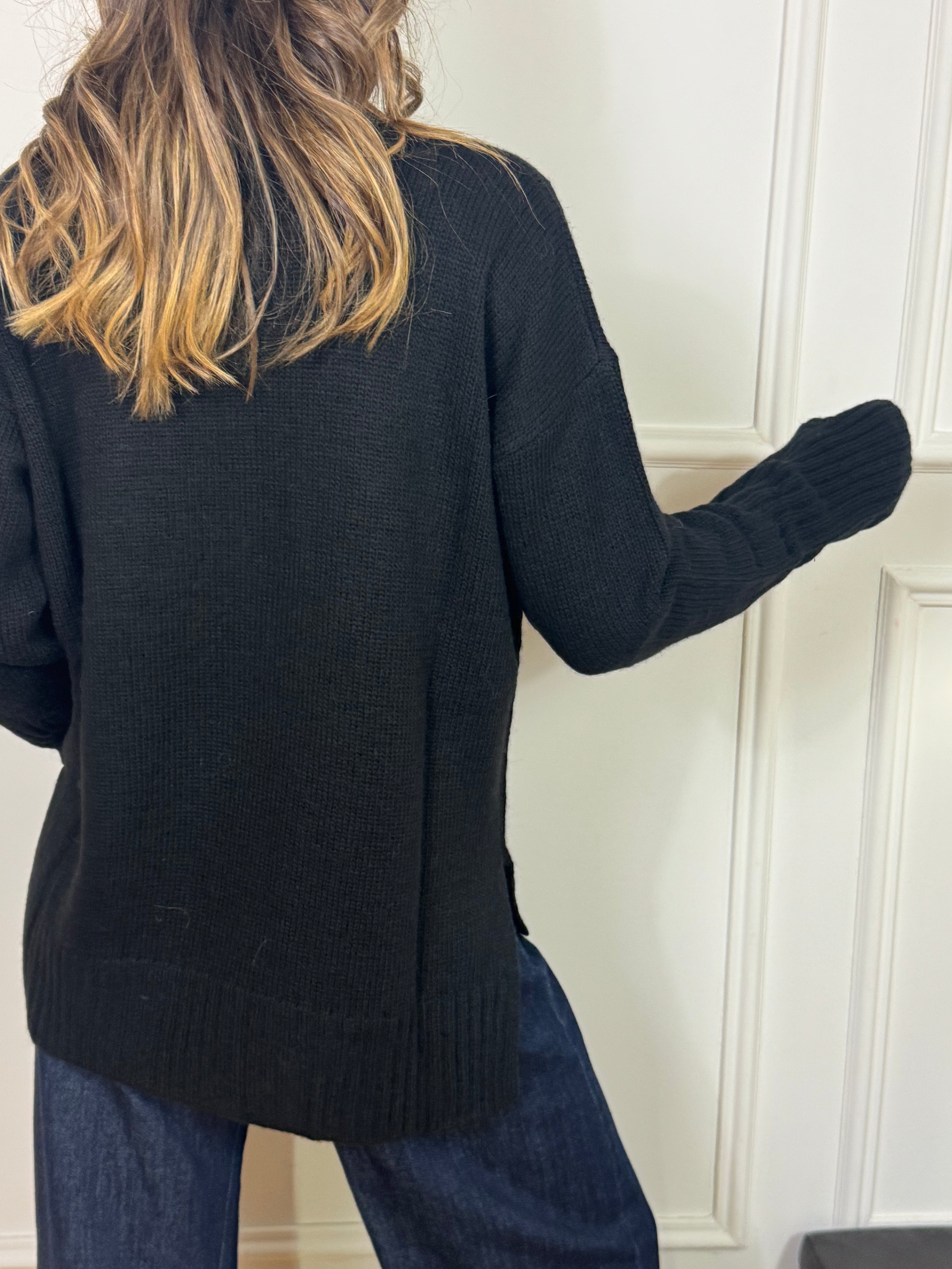 Maglia dolcevita misto lana Kontatto BUCO POLLICE