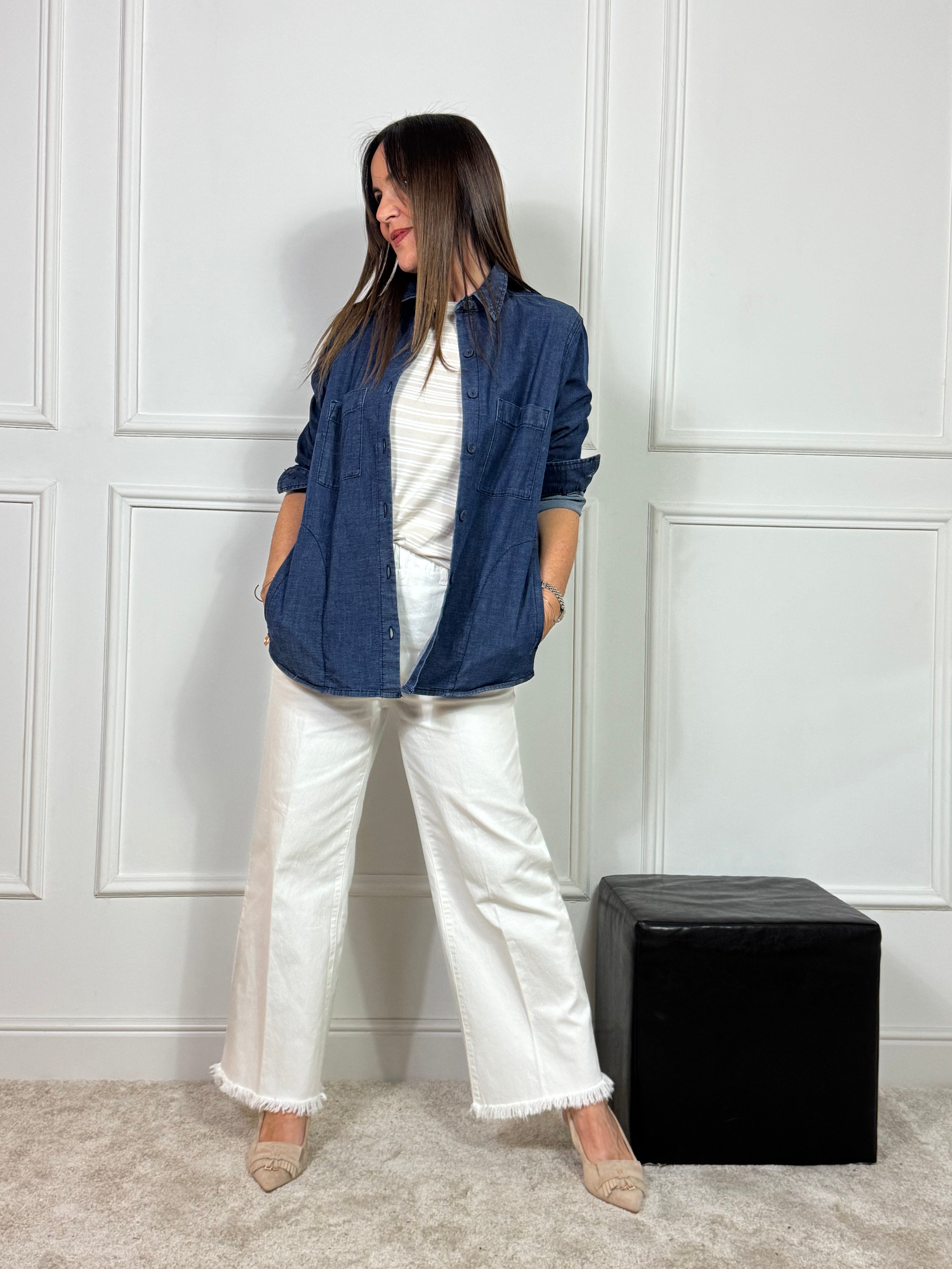 Camicia giacchetta SHAKET effetto JEANS con tasche Ragno ART. DM67SC