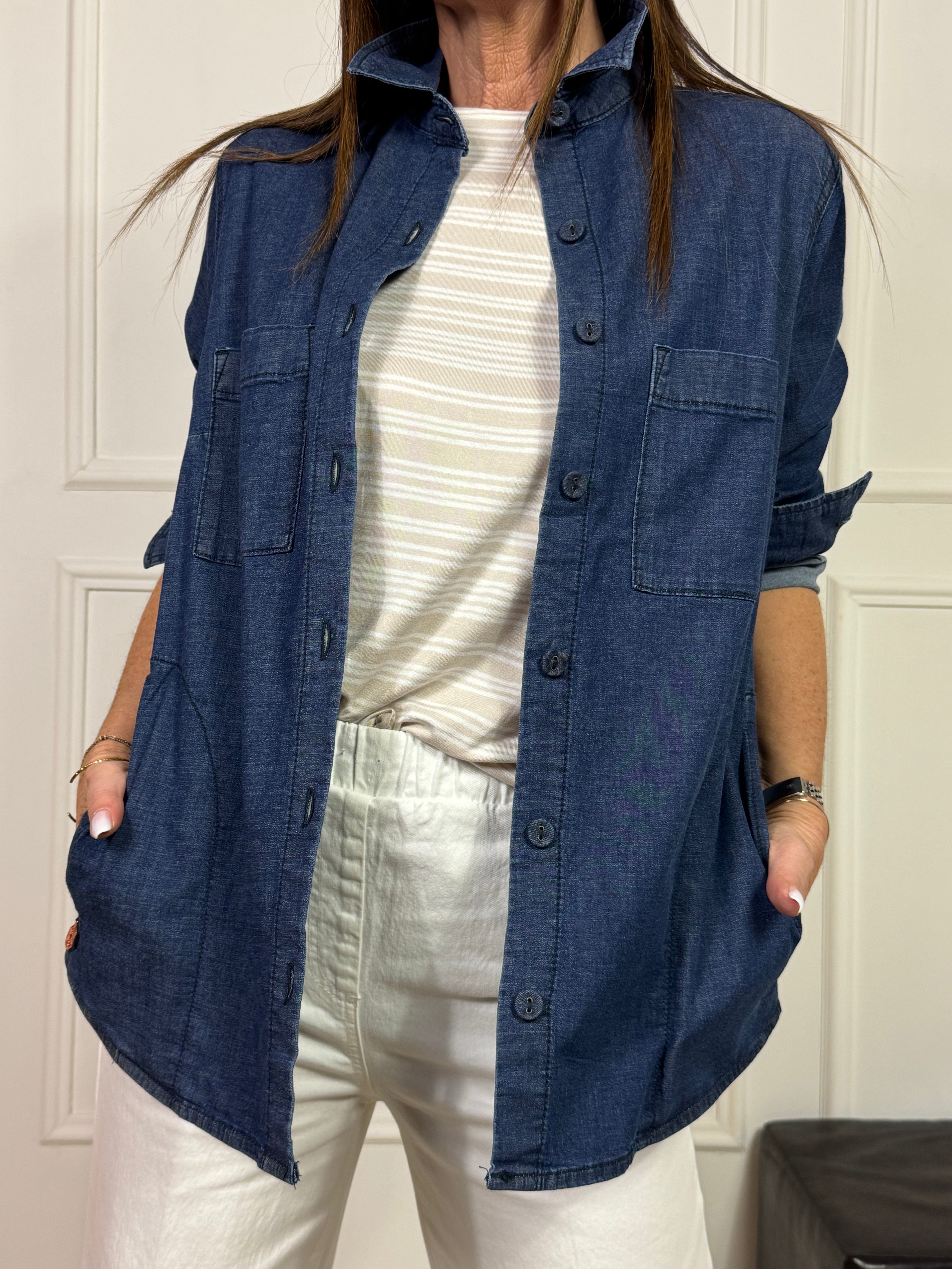 Camicia giacchetta SHAKET effetto JEANS con tasche Ragno ART. DM67SC