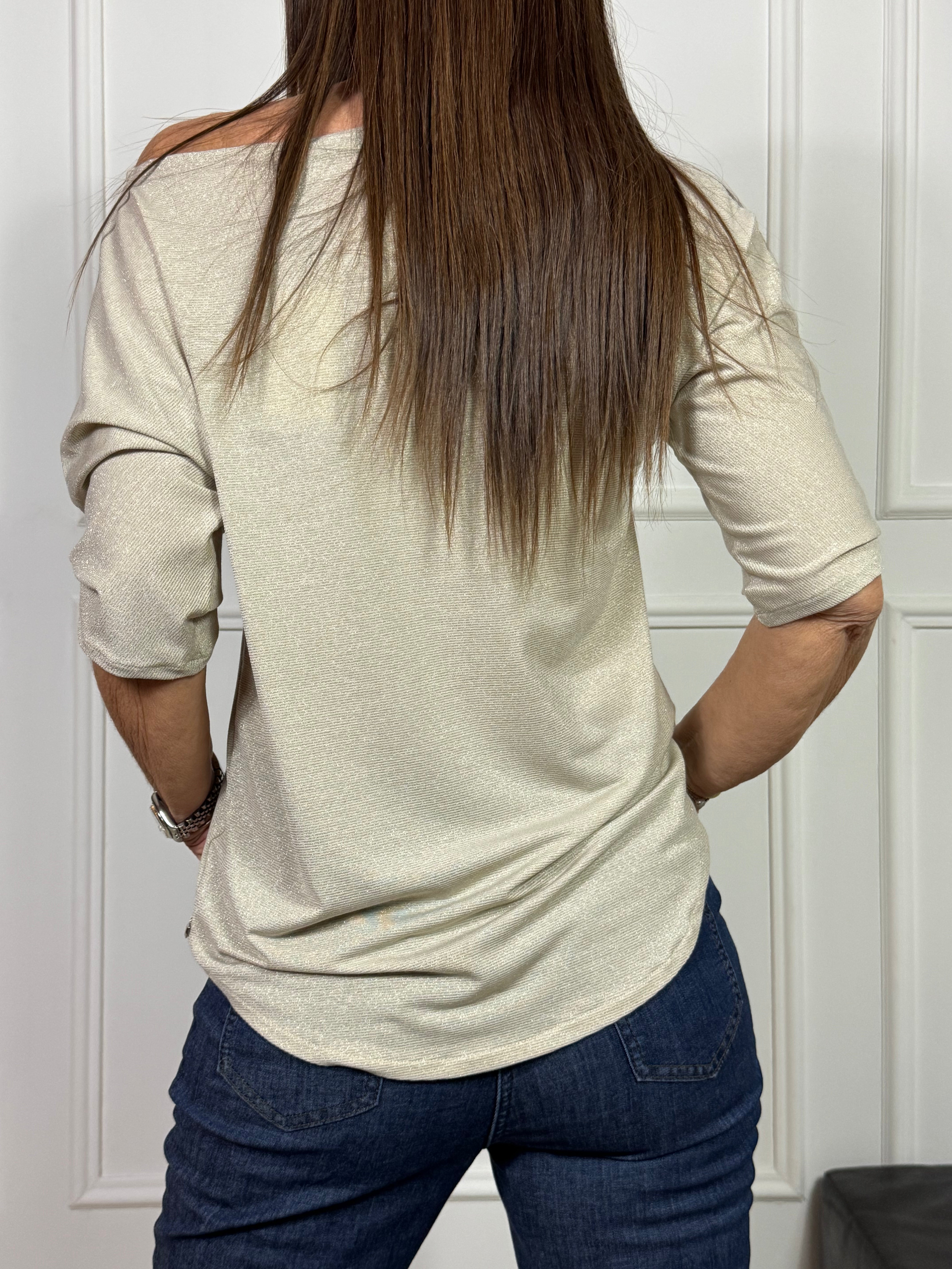 Maglia in LUREX MANICA TRE QUARTI Ragno ART. DS38TX