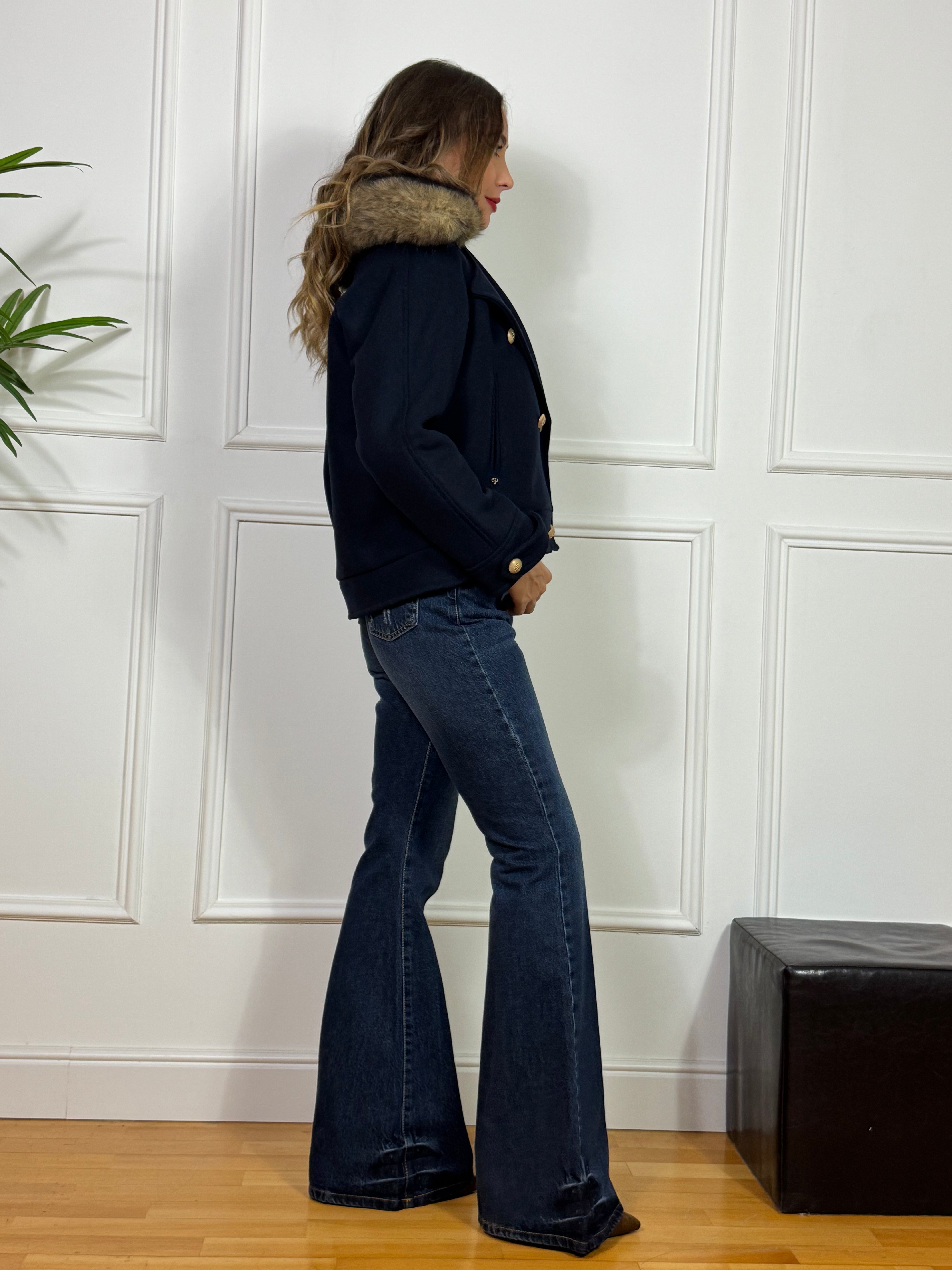 Jeans a ZAMPA  PHILIA LOFT - lavaggio DENIM CON ROTTURE