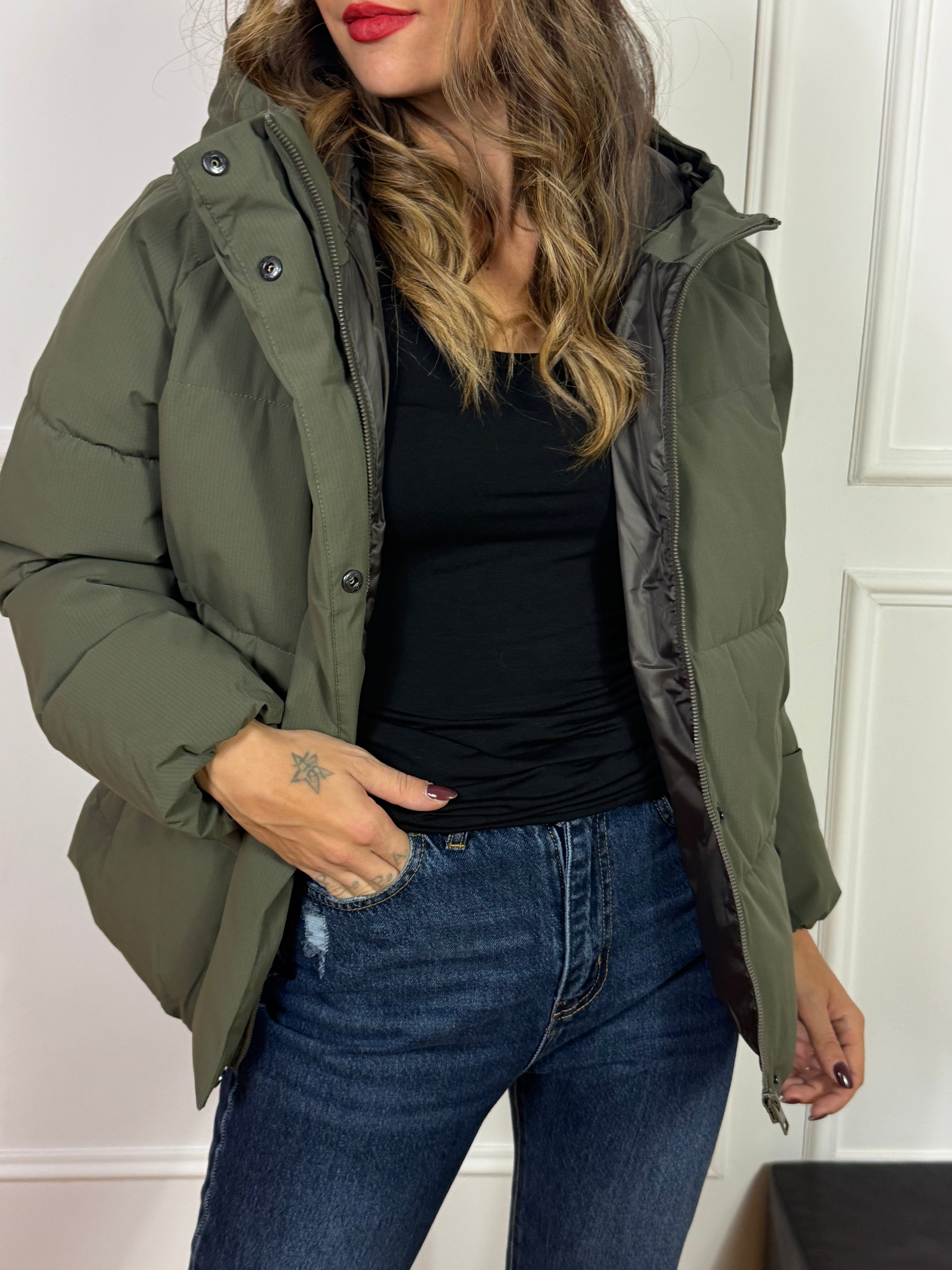 Giacca piumino GLOBAL PUFFER JJXX con CAPPUCCIO