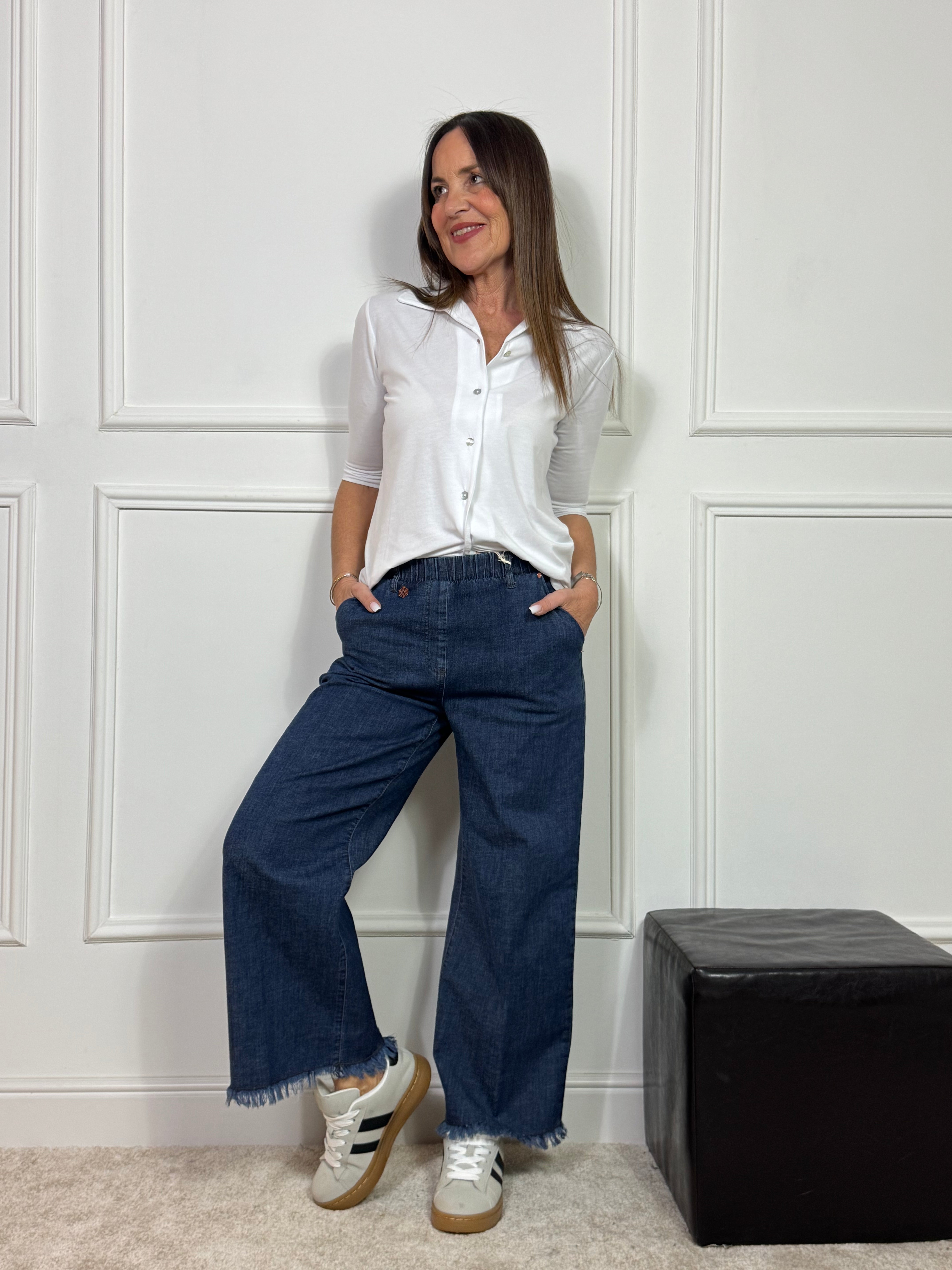 Camicia in cotone elasticizzato manica tre quarti Ragno ART. DT22TL