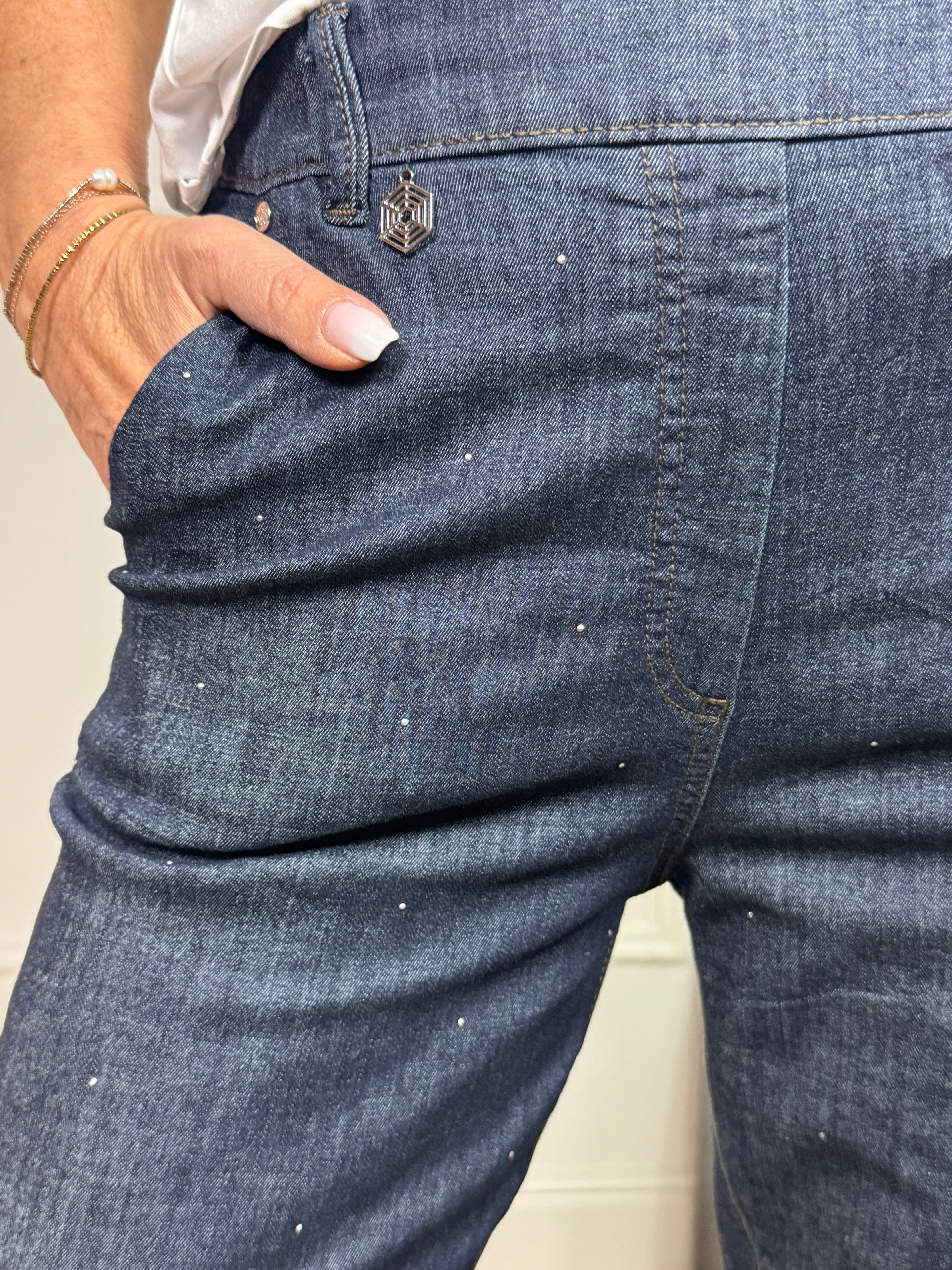 Pantalone modello CARROT WITH POCKETS - JEANS STRASS Ragno ART. DP24P7