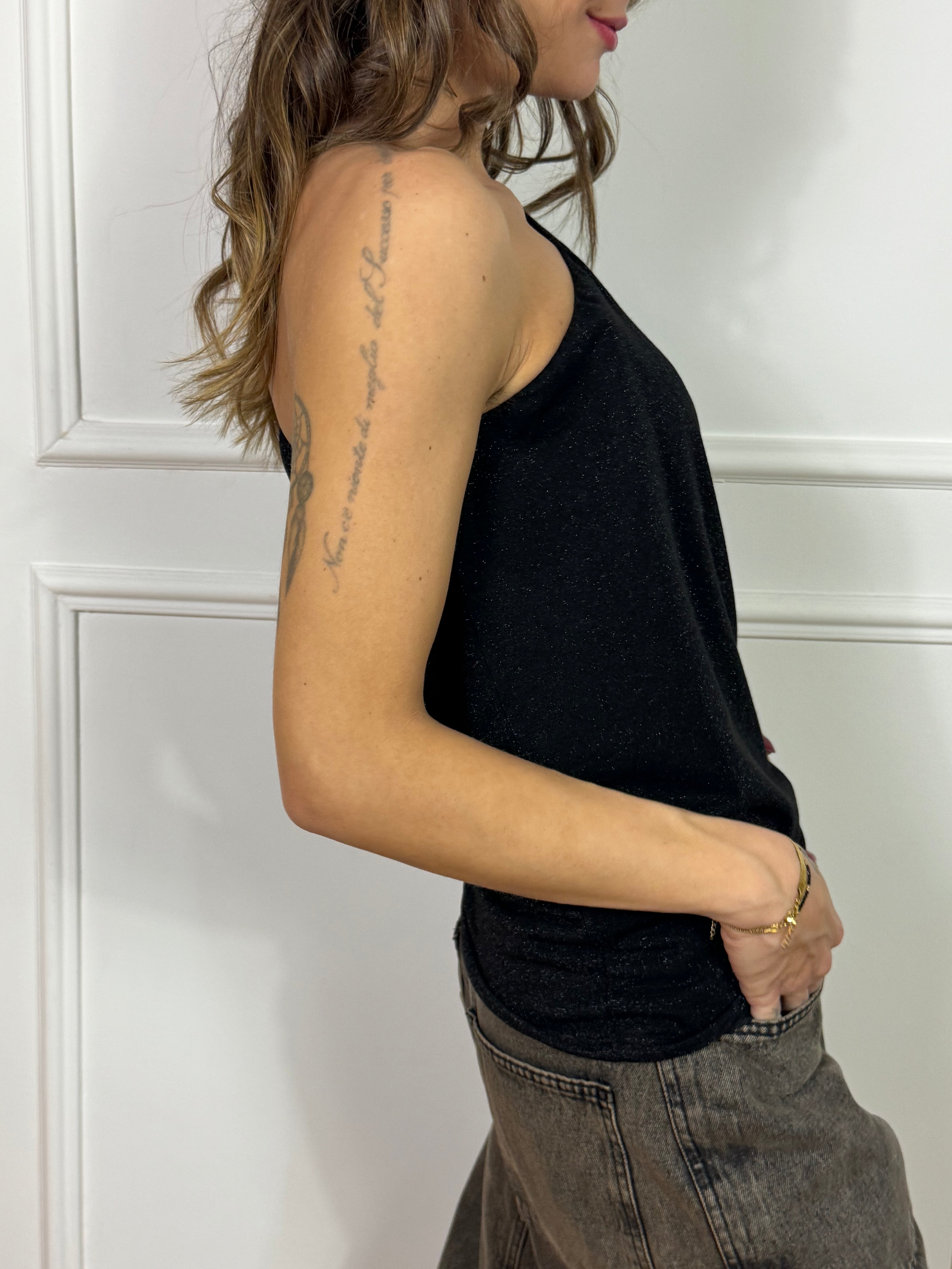 Maglia Kontatto in LUREX MONOSPALLA MANICA CORTA