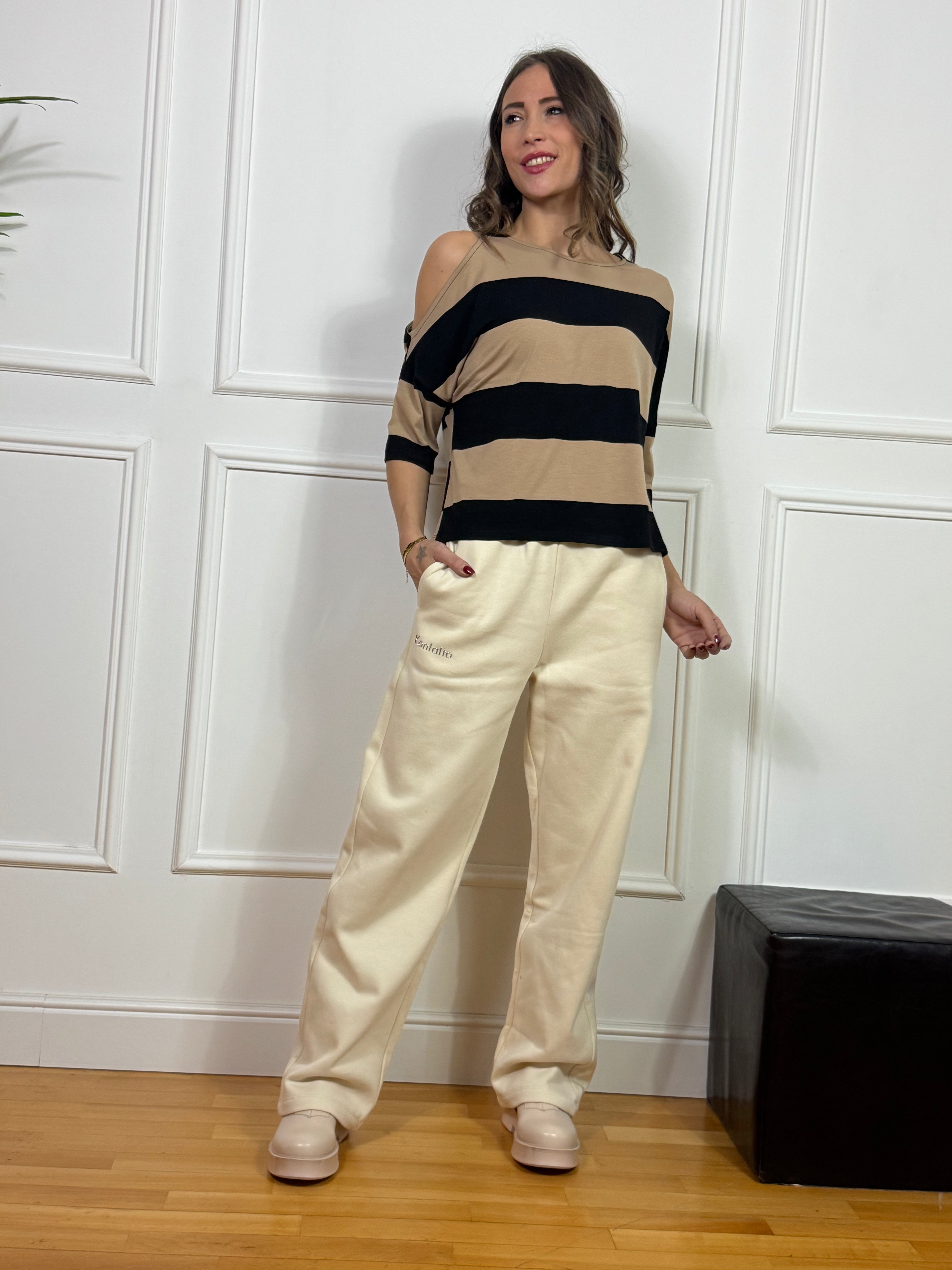 Pantalone tuta gamba dritta Kontatto