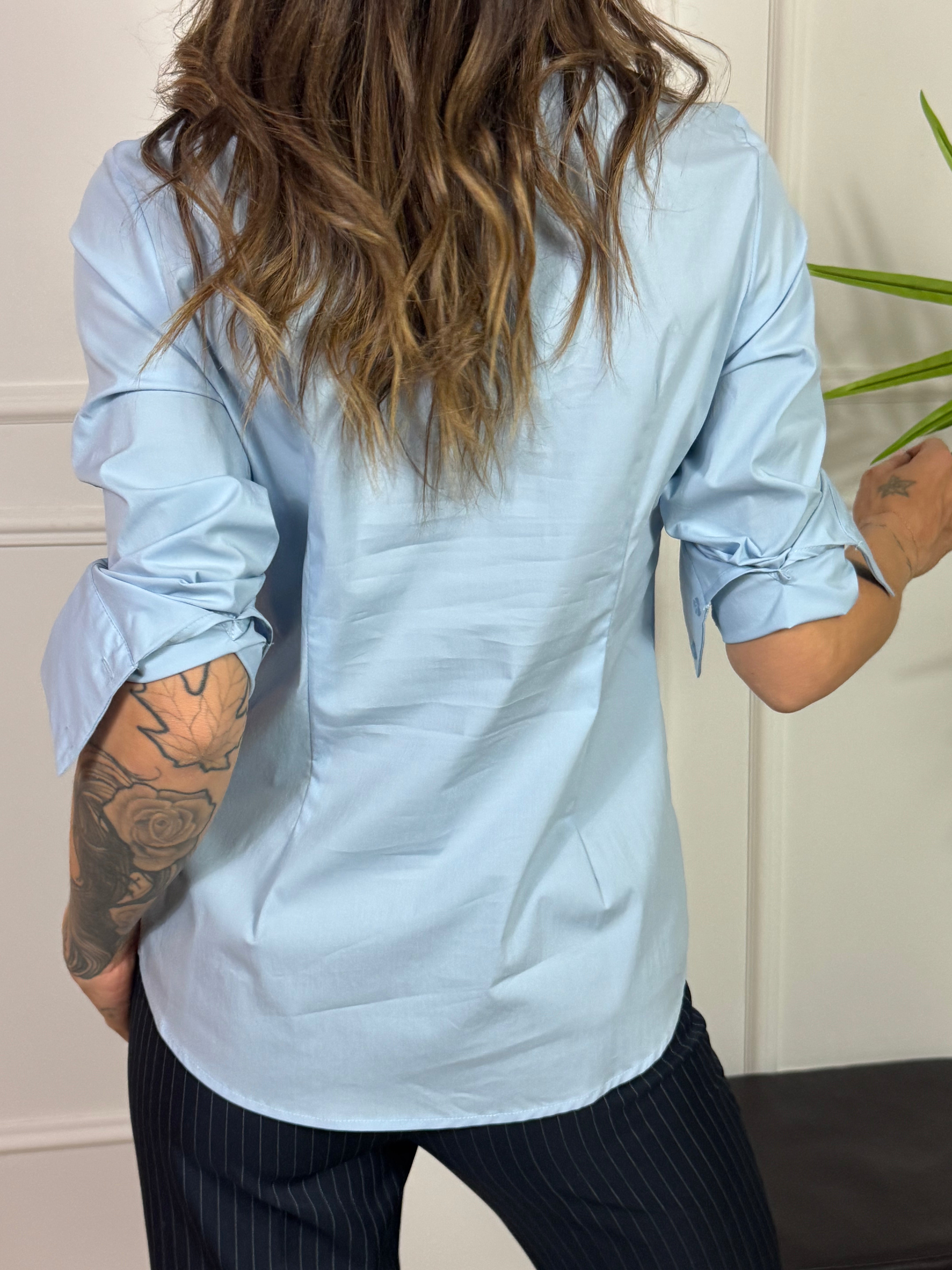 Camicia con colletto in cotone popeline You Decide SLIM SFIANCATA