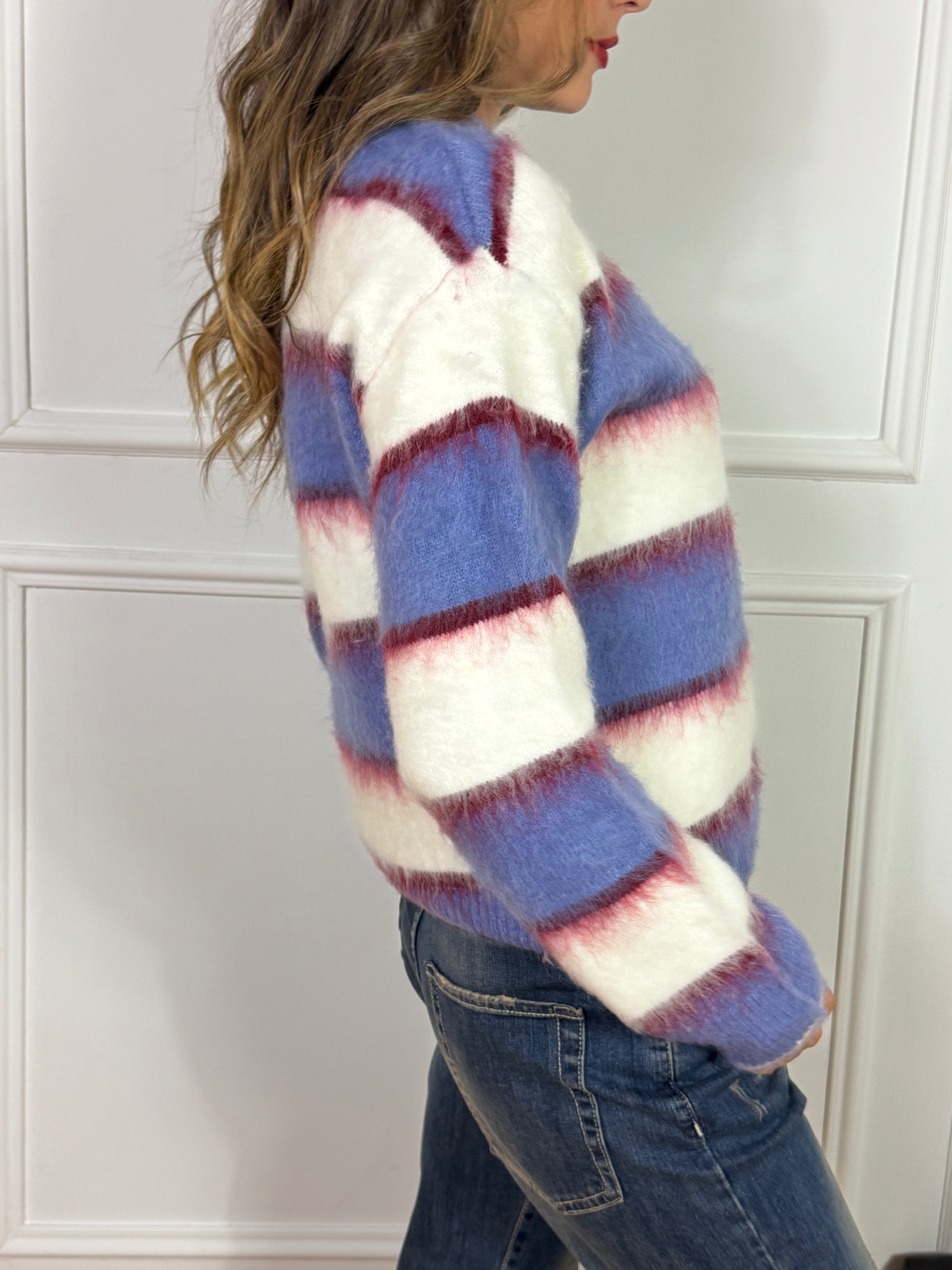 Maglia JJXX - Fluffy Knit - fantasia righe - modello CALISTA