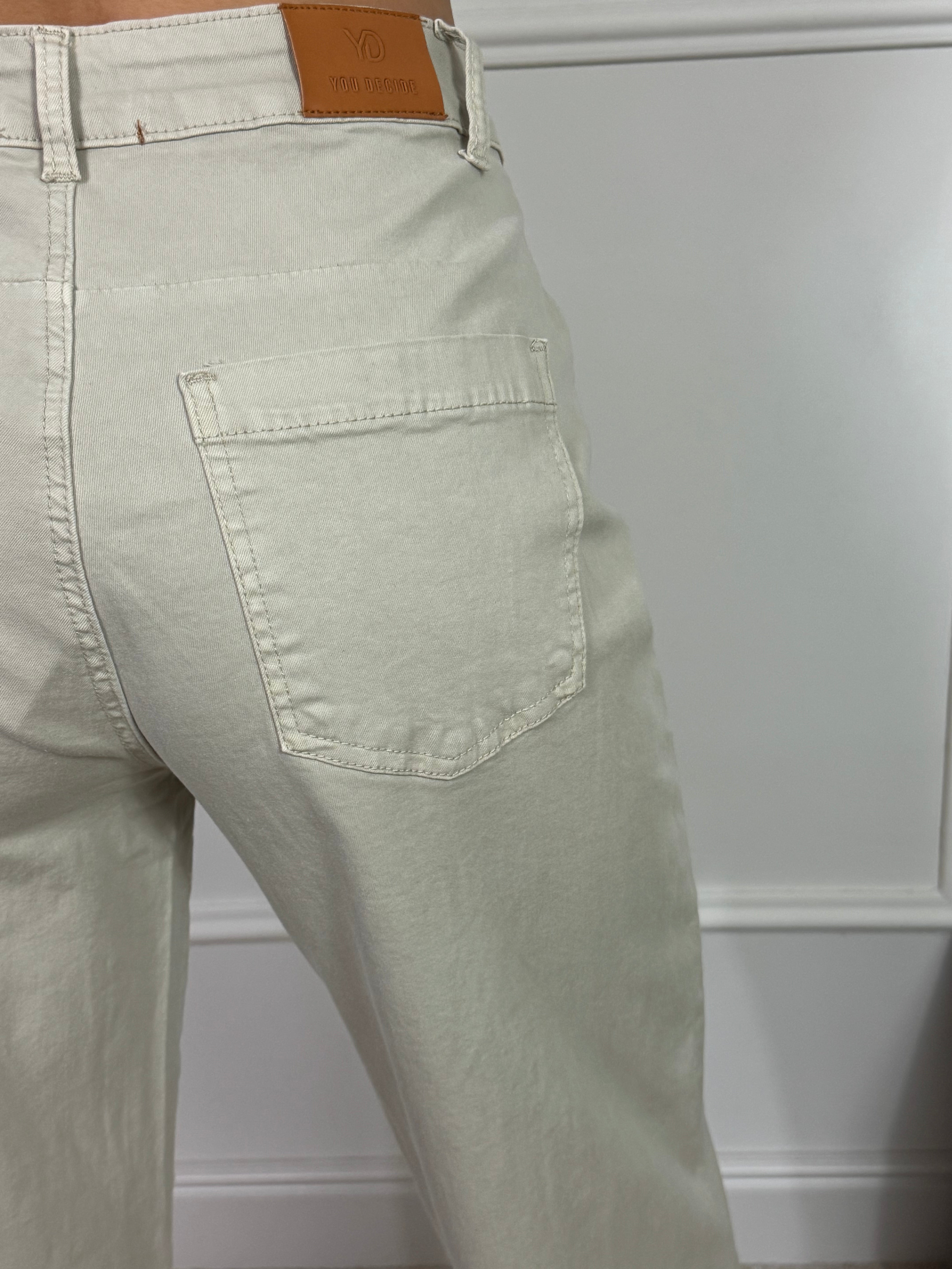 Jeans pantalone in cotone elasticizzato You Decide MOM - SABBIA