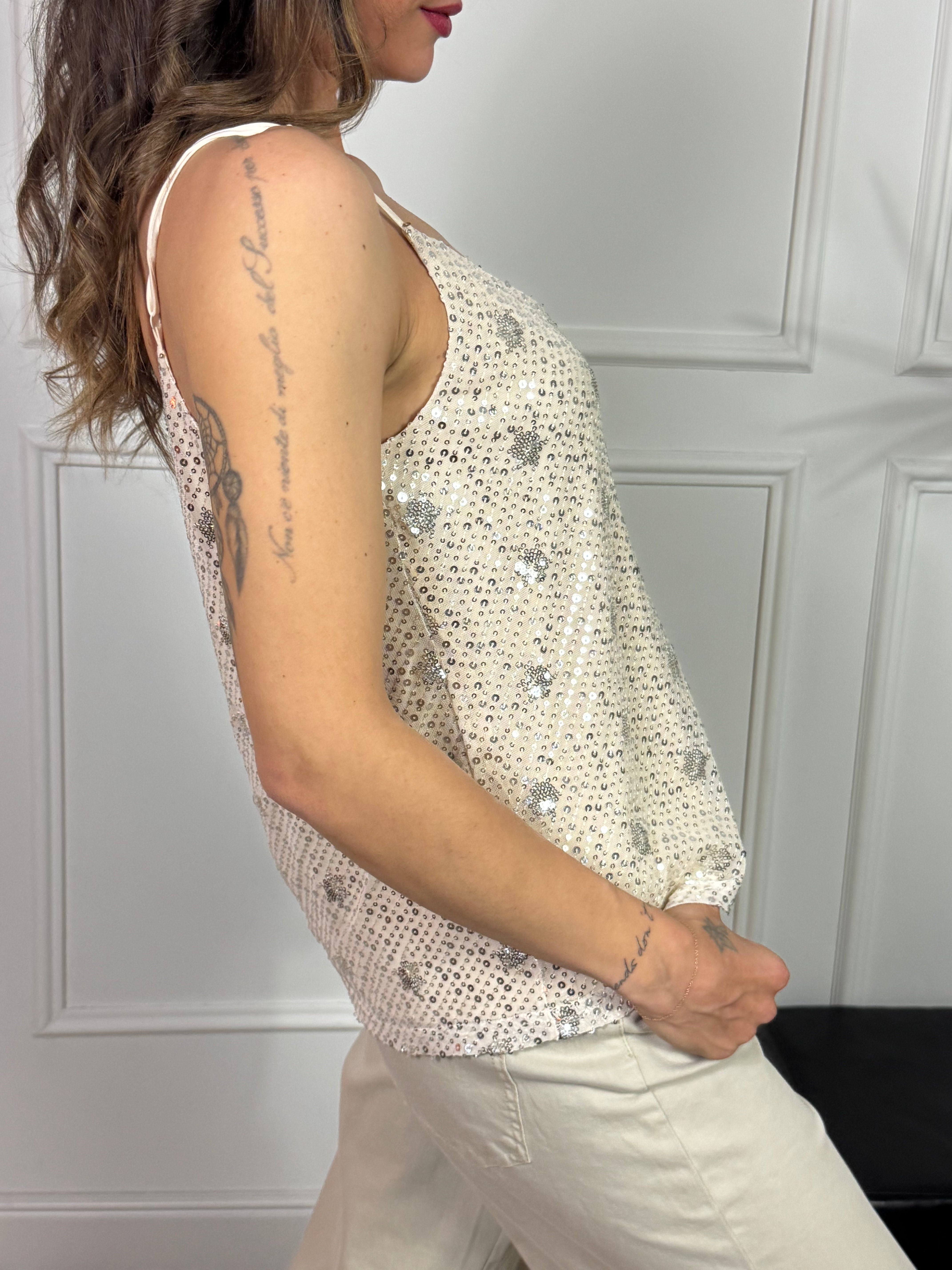 Top spallini sottili You Decide PAILLETTES