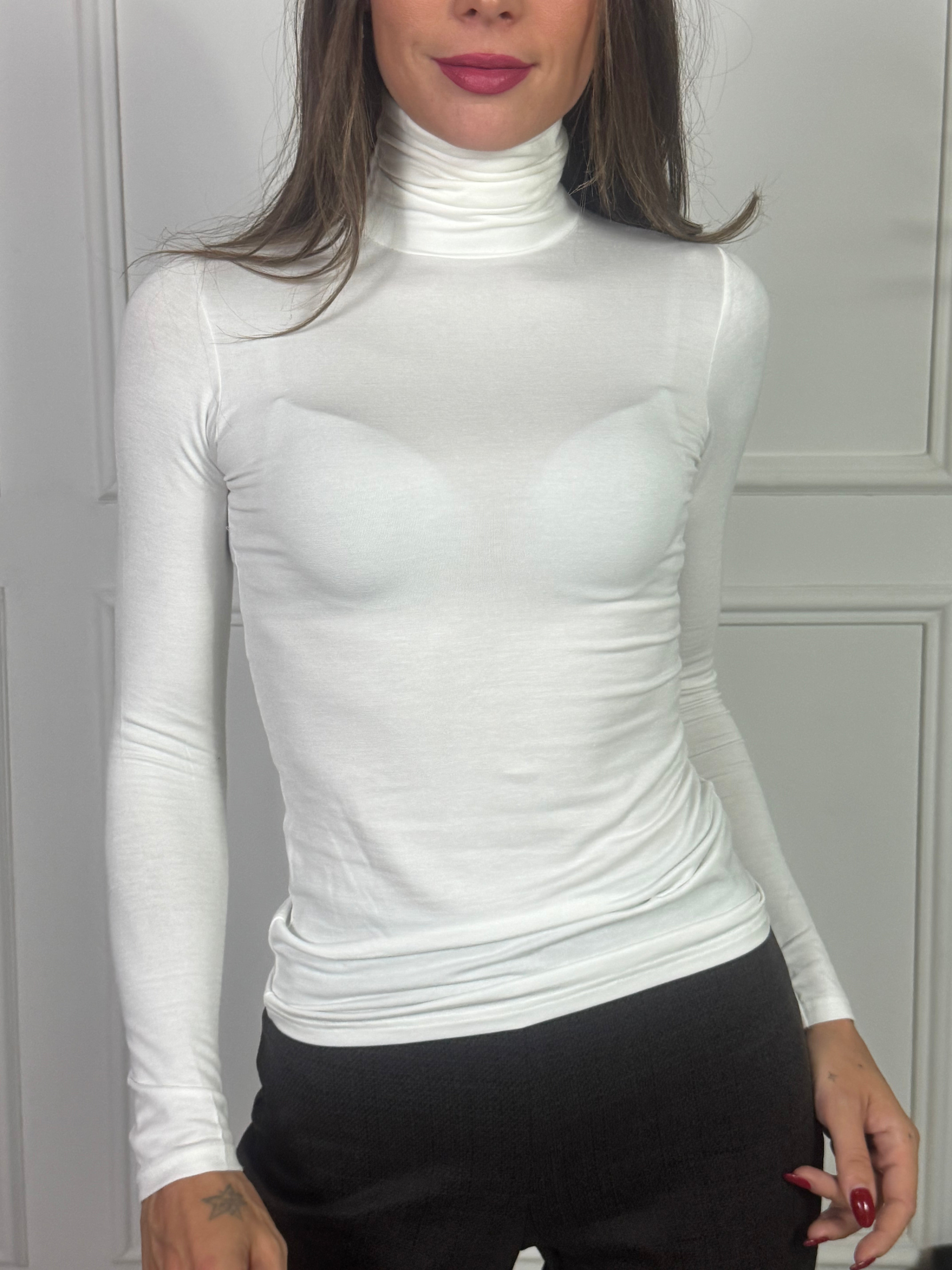 MAGLIA LUPETTO SECONDA PELLE in viscosa elasticizzata Ragno