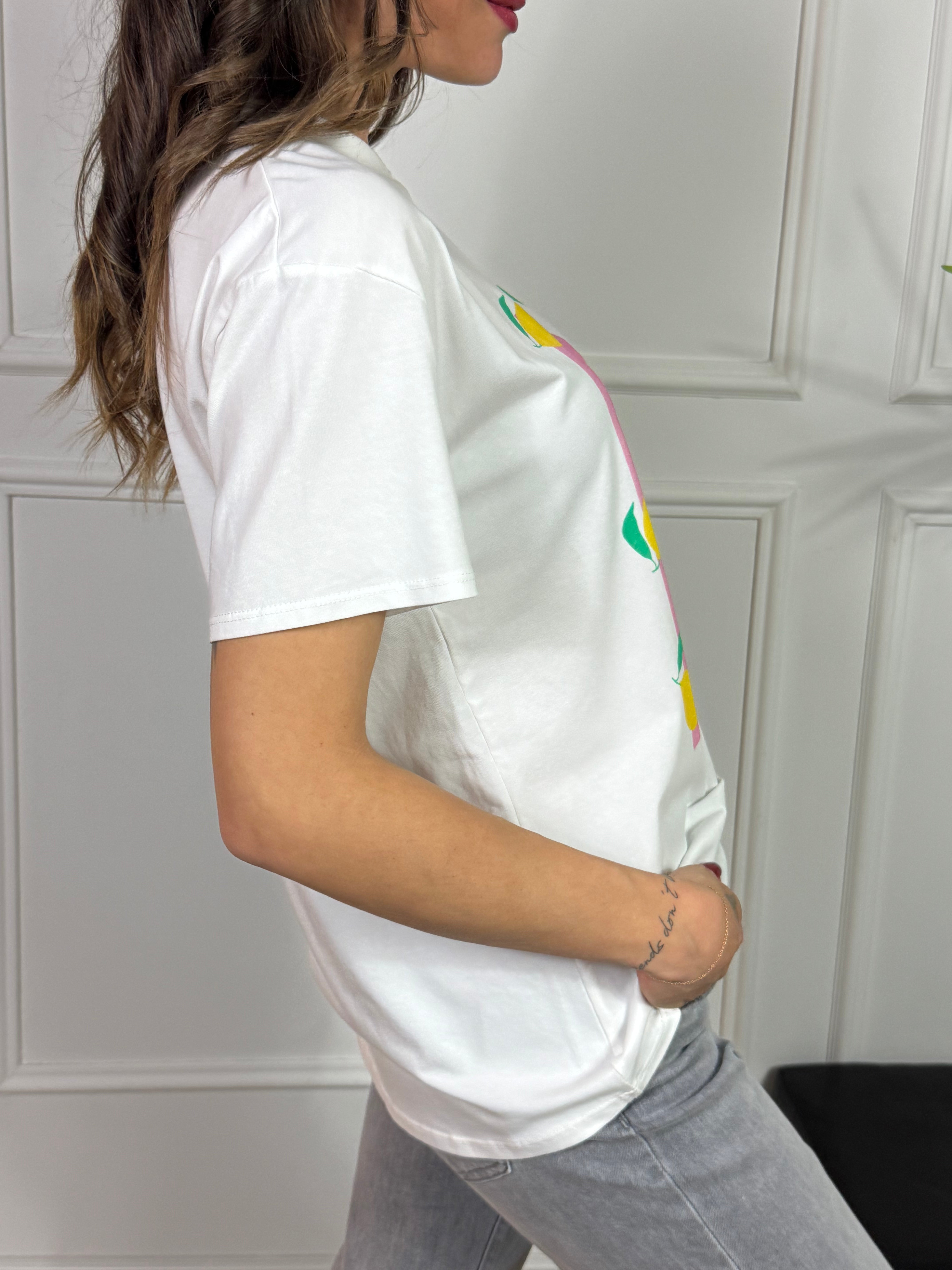 T-shirt con stampa YOU DECIDE- LIMONI - CIAO BELLA