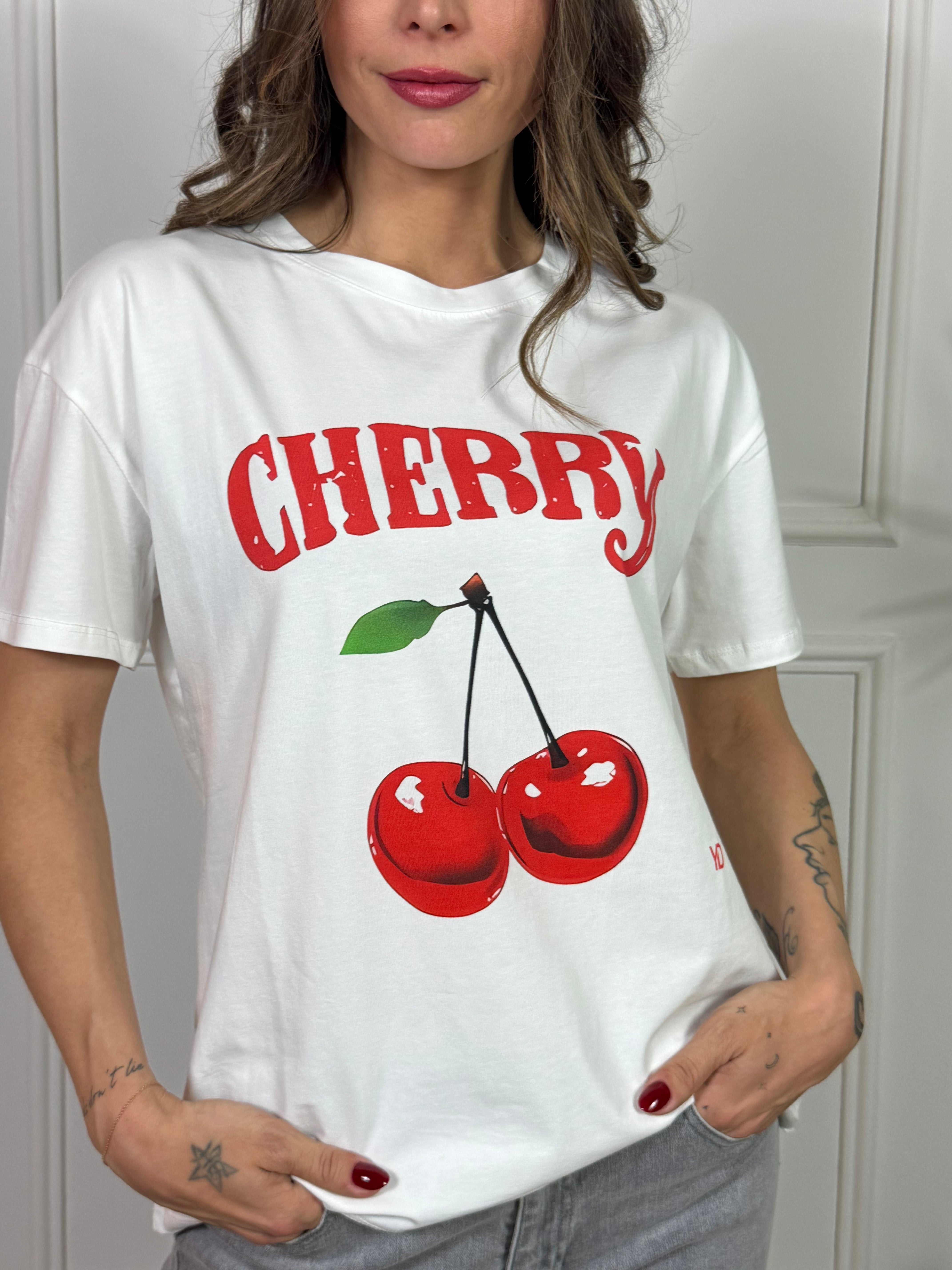 T-shirt con stampa You Decide - CHERRY - CILIEGIE GRANDI