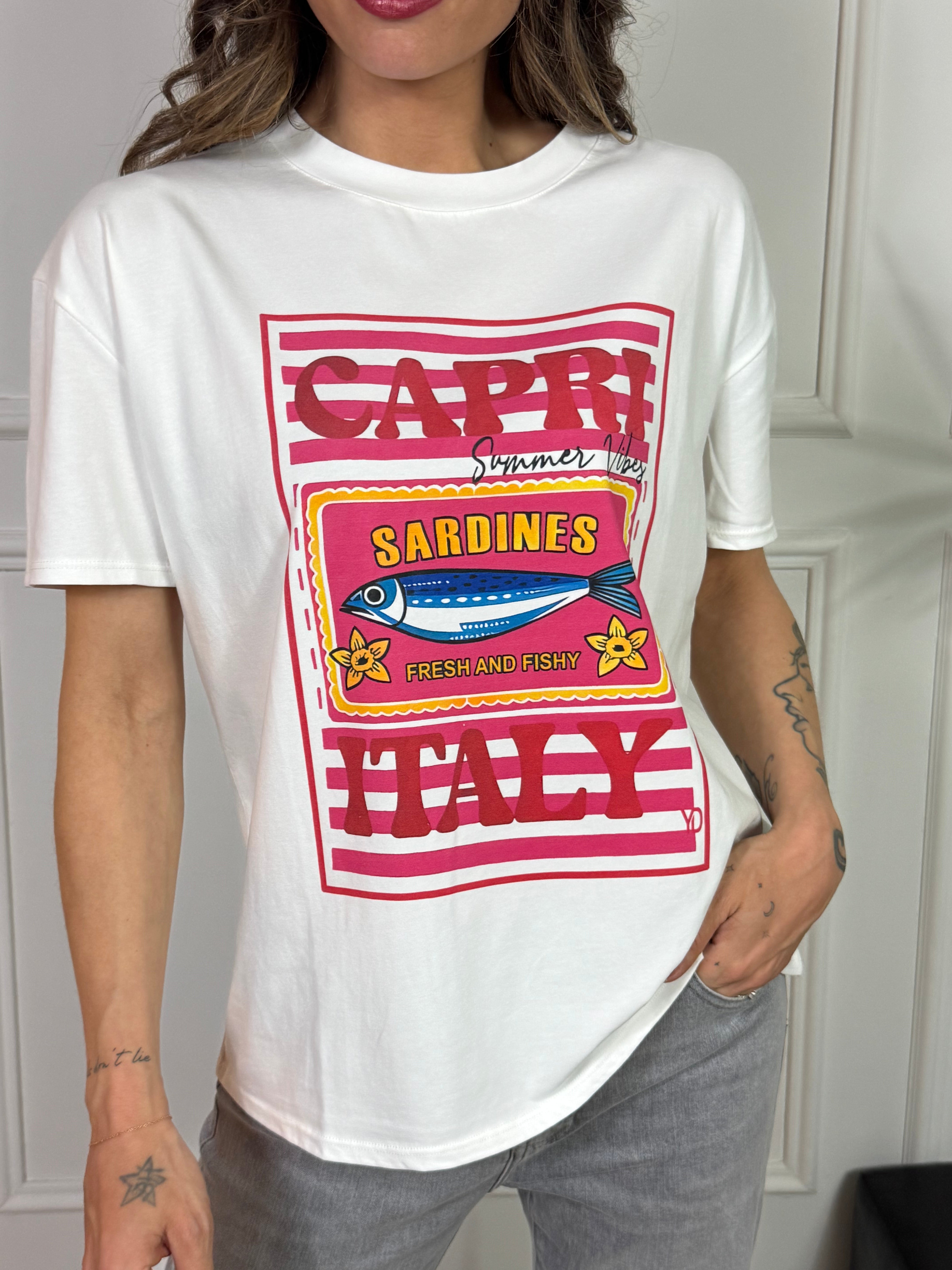 T-shirt con stampa You Decide - SARDINES