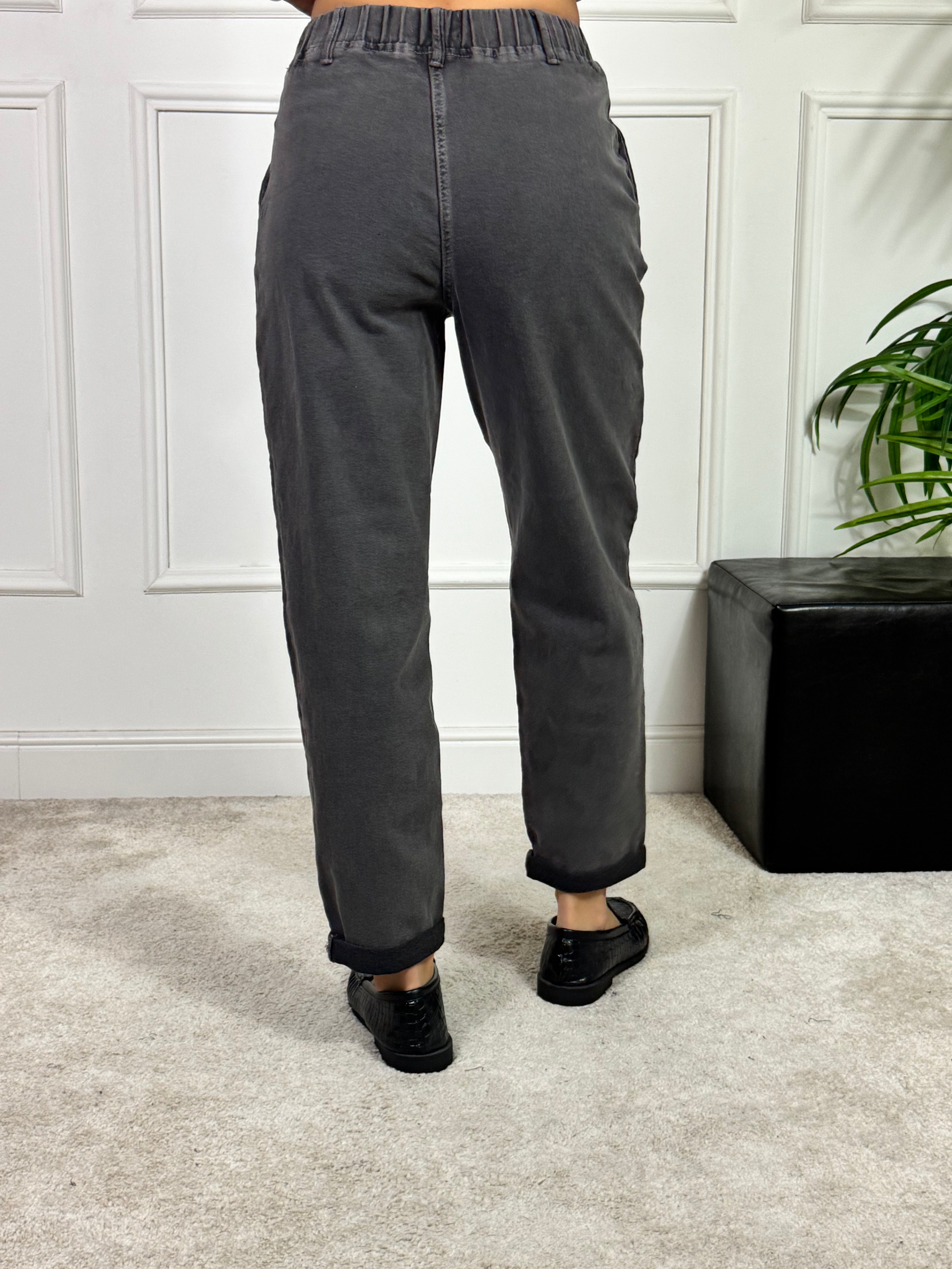 Pantalone JEANS Ragno OVETTO CARROT - NERO DELAVE'