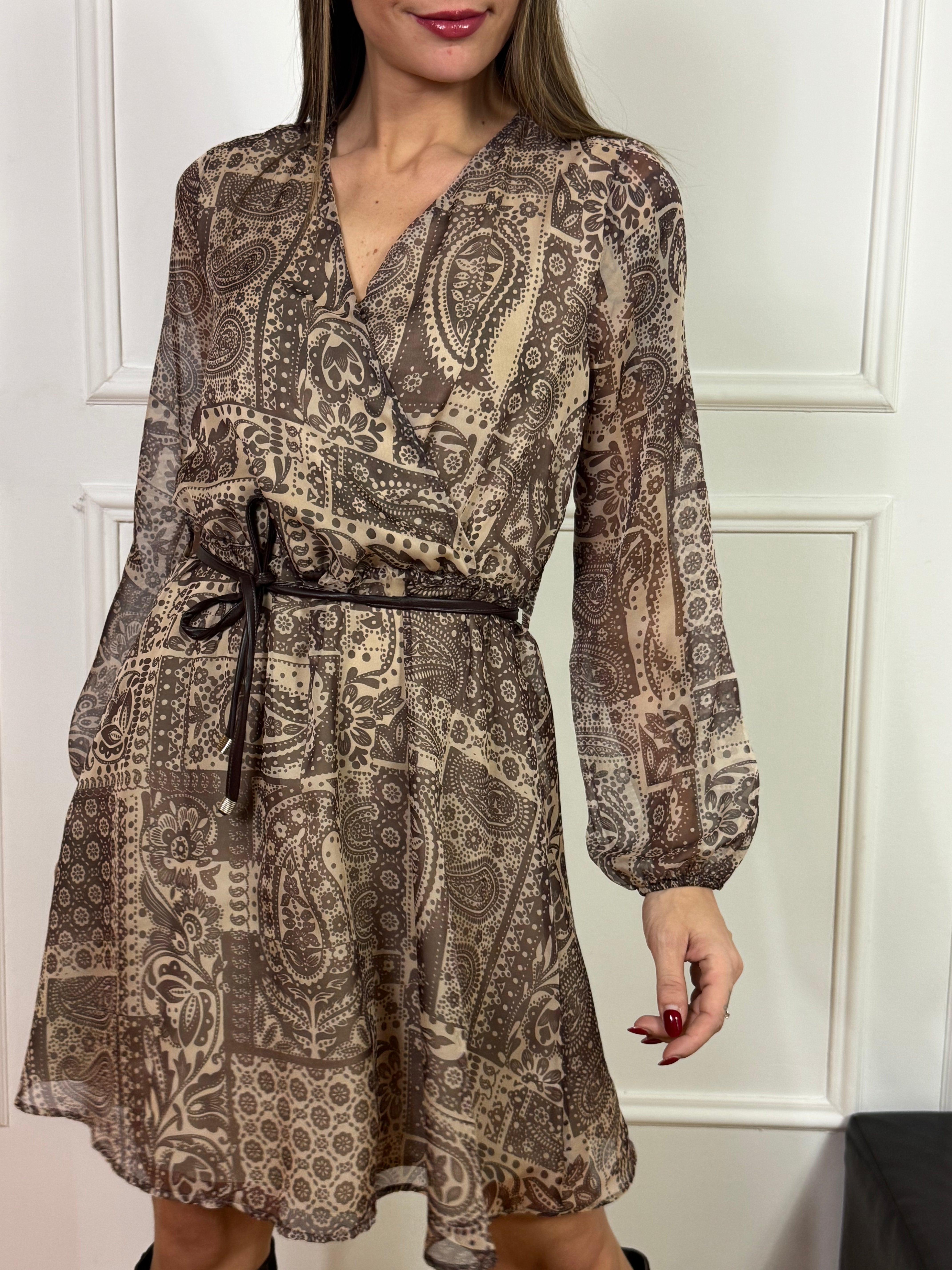 Abito a incrocio Susy Mix fantasia bandana