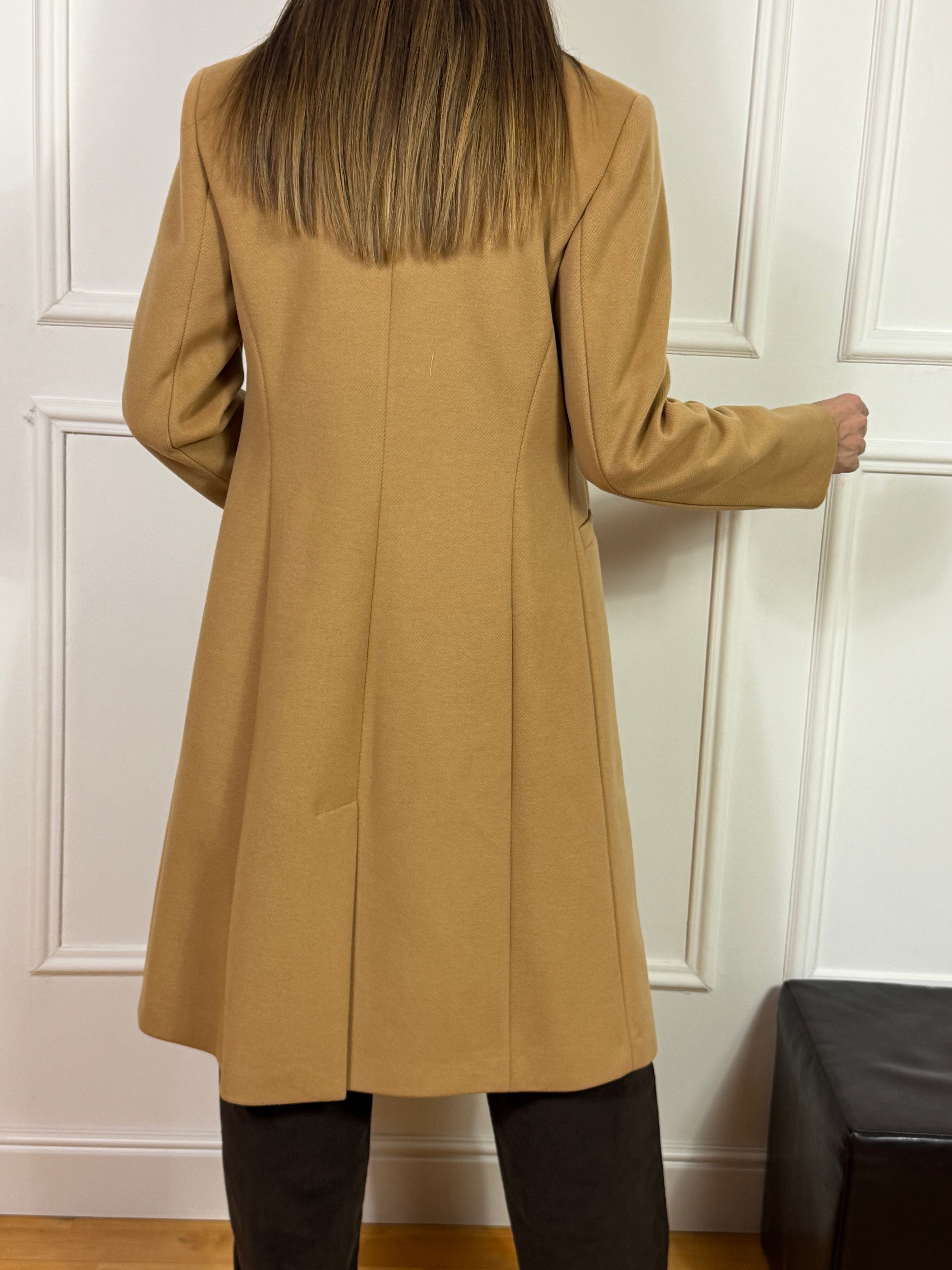 Cappotto doppiopetto SUSY MIX con bottoni dorati