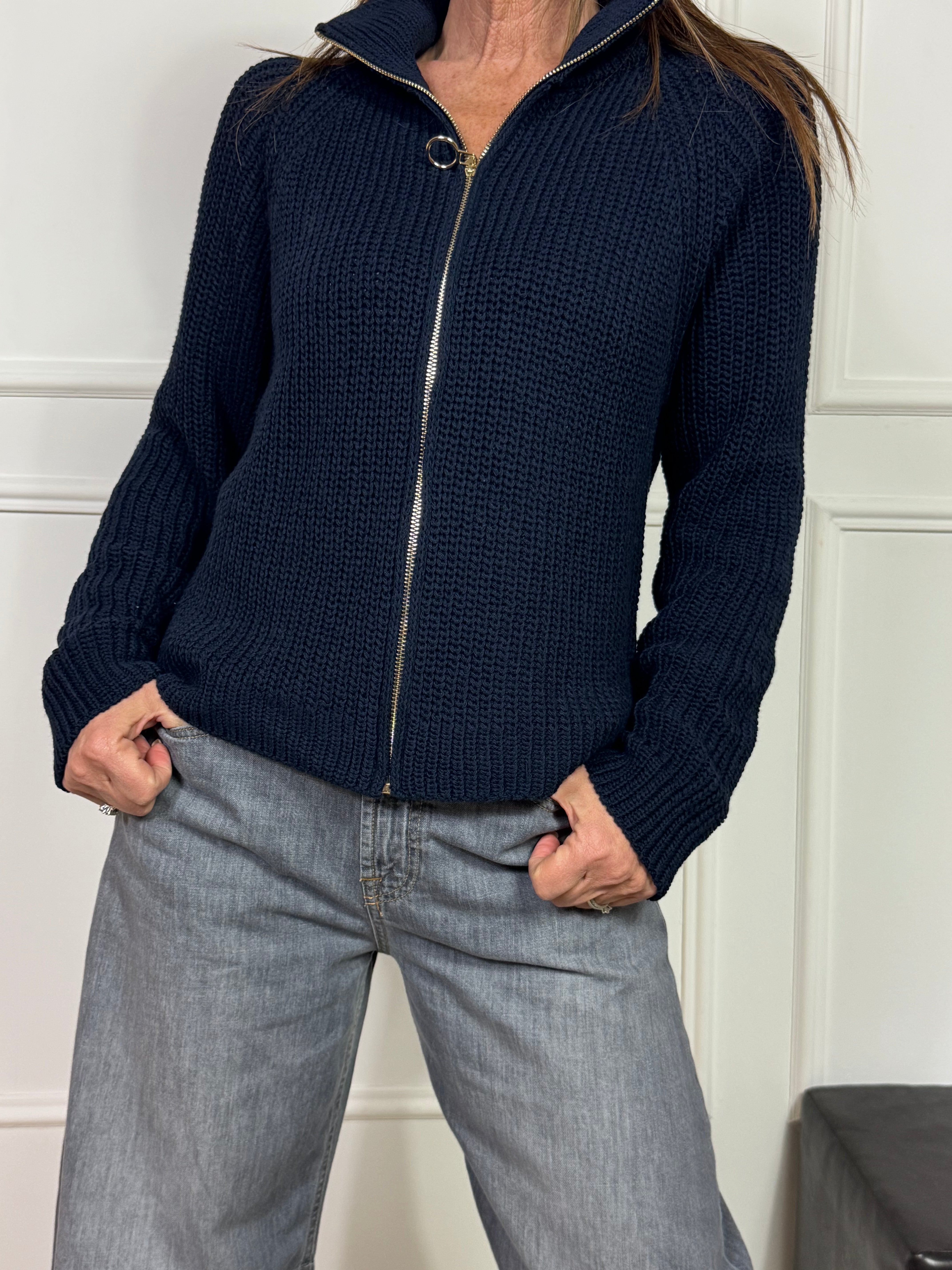 Cardigan con cerniera Have One