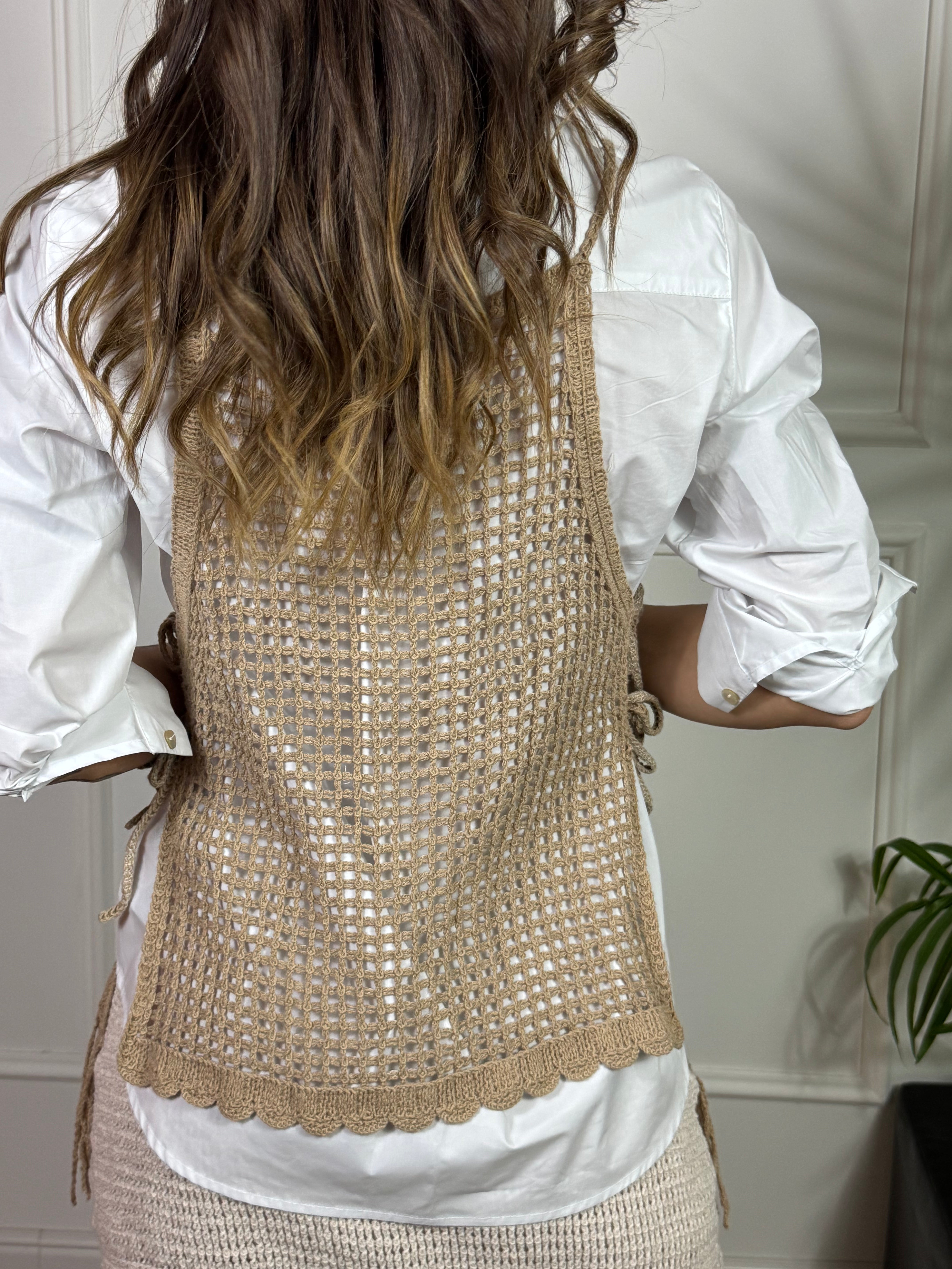 Camicia in cotone popeline KONTATTO + top crochet