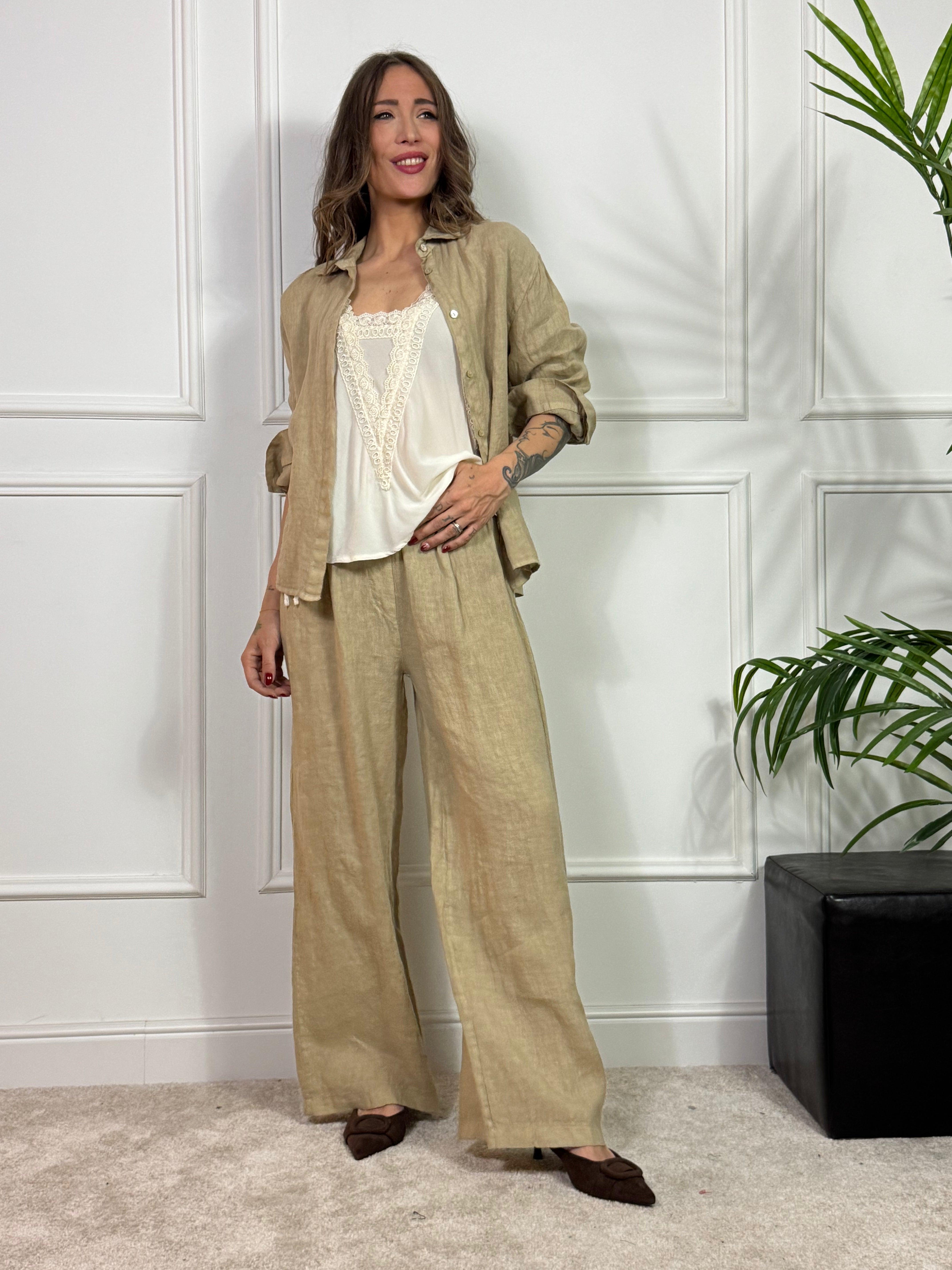 Pantalone in lino Kontatto