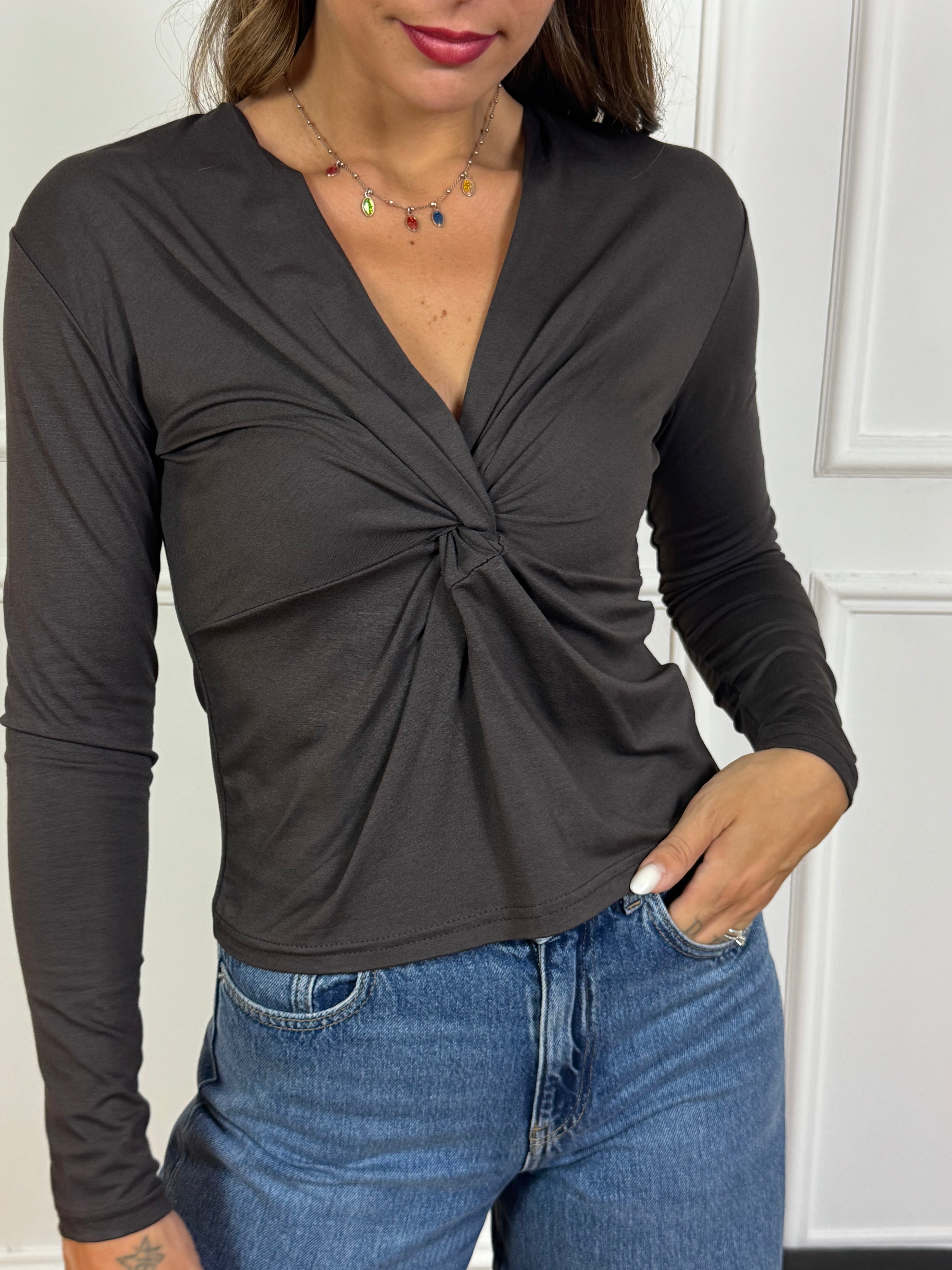 Maglia in VISCOSA ELASTICIZZATA Susy Mix CON NODO