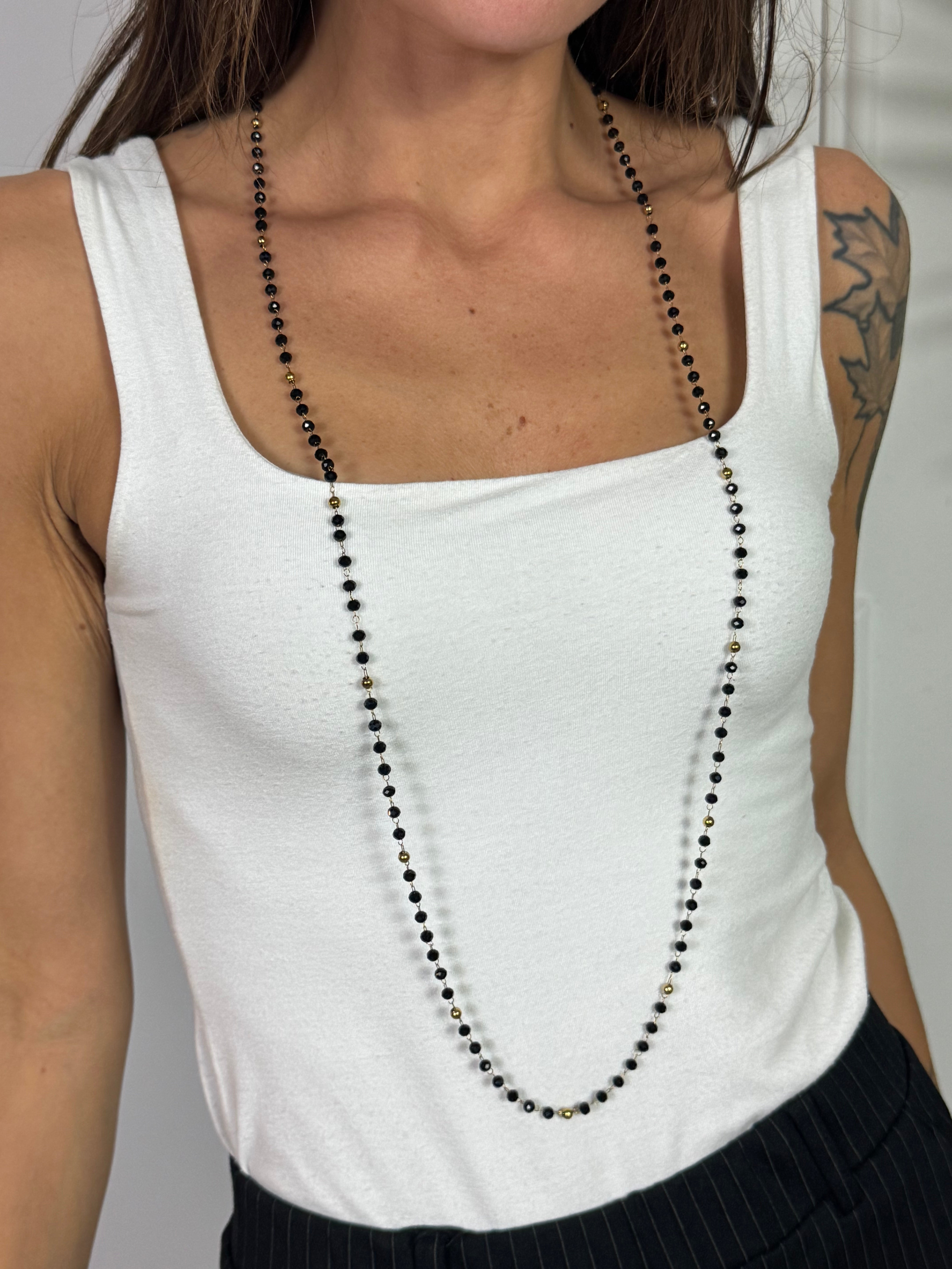 Collana Momi MICROCRISTALLI E PERLINE ORO